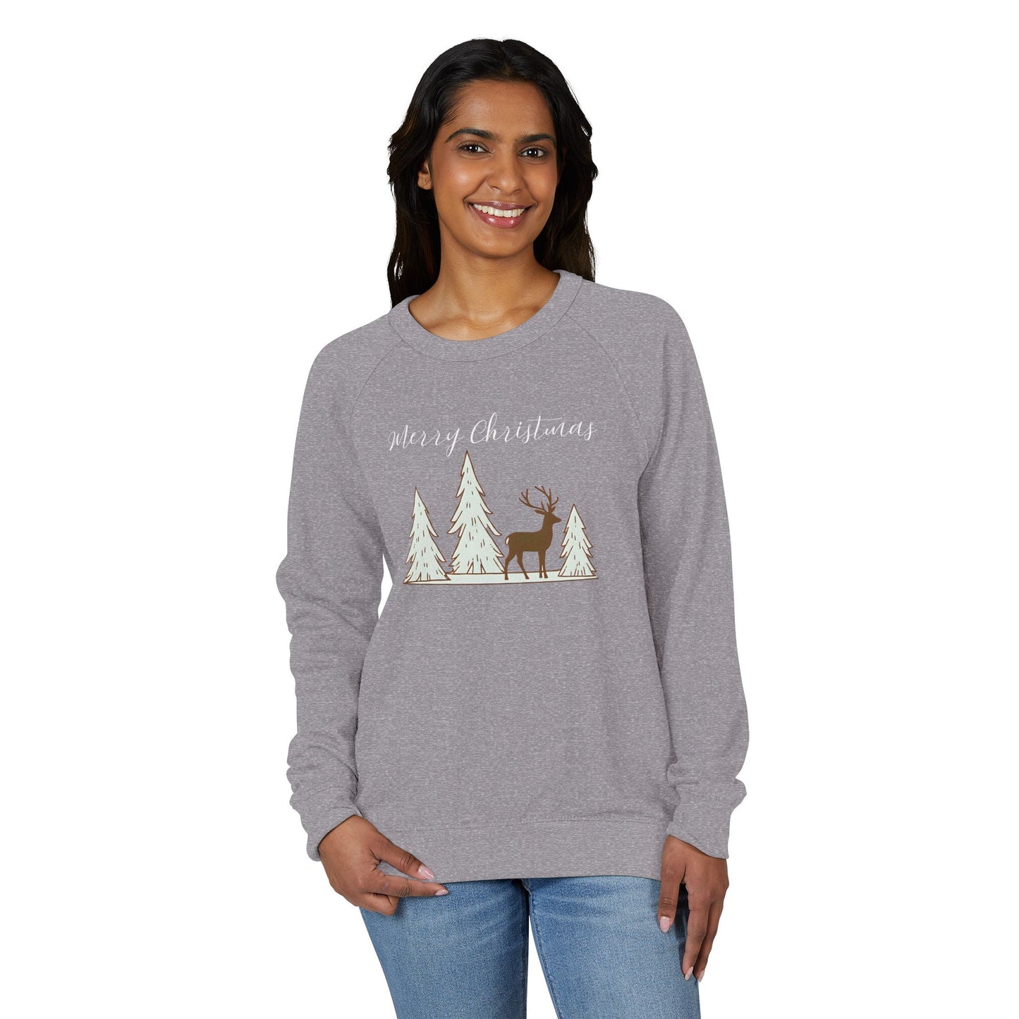 Merry Christmas Reindeer Crewneck Sweatshirt