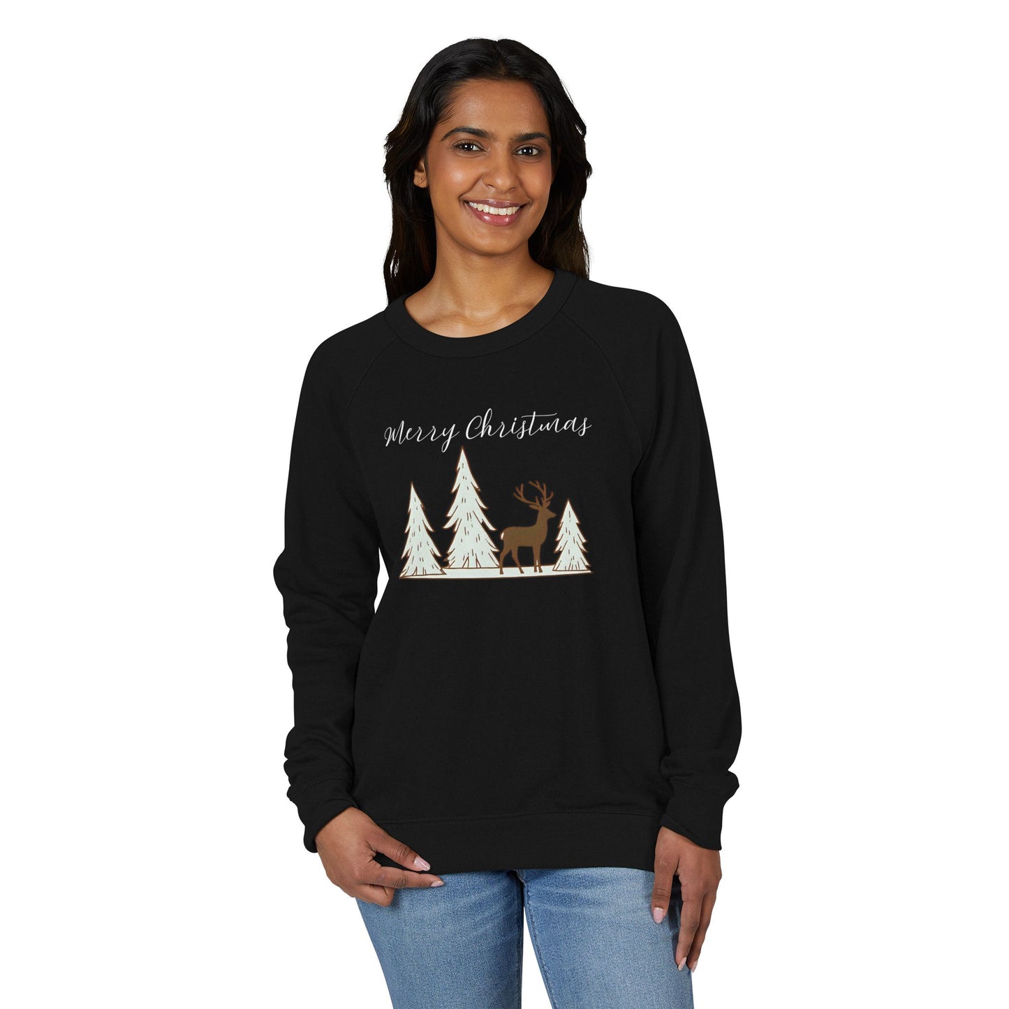 Merry Christmas Reindeer Crewneck Sweatshirt