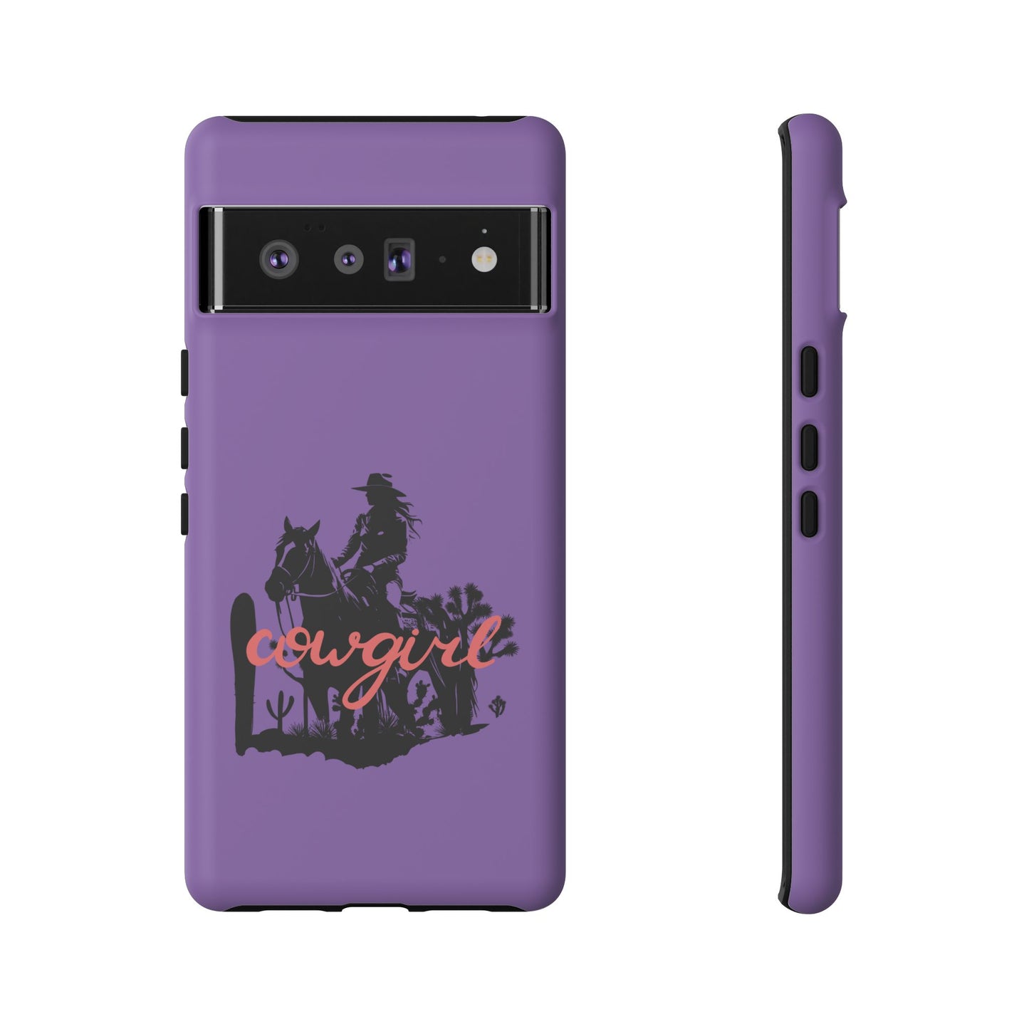 Cowgirl Phone Case — Purple Western Rider Protective Phone Cover
