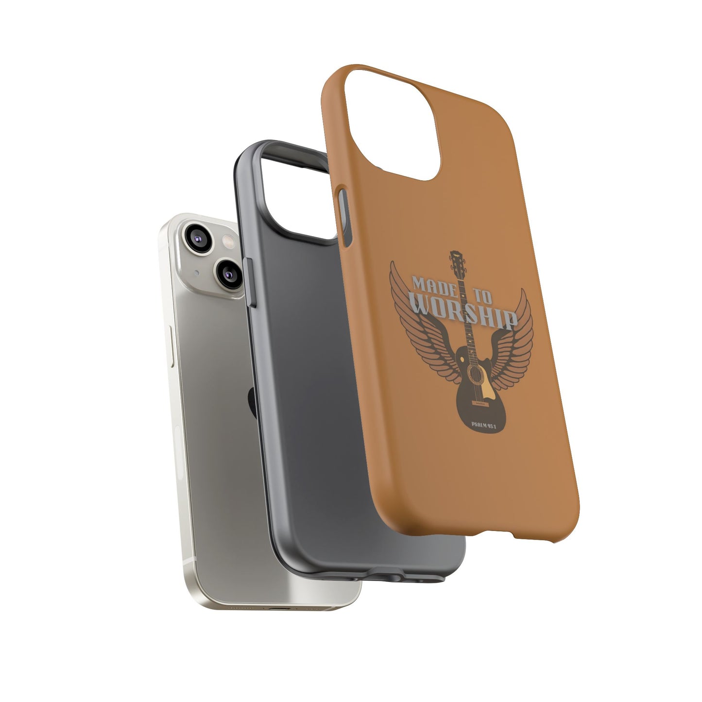 Tough Phone Case — "Made to Worship" Acoustic Guitar Wings Design