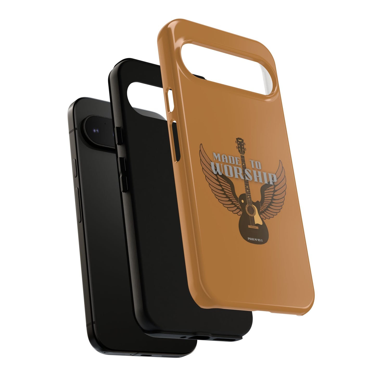 Tough Phone Case — "Made to Worship" Acoustic Guitar Wings Design