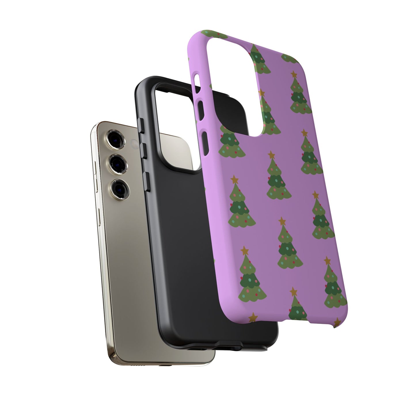 Christmas Tree Phone Case — Cute Purple Holiday iPhone Cover