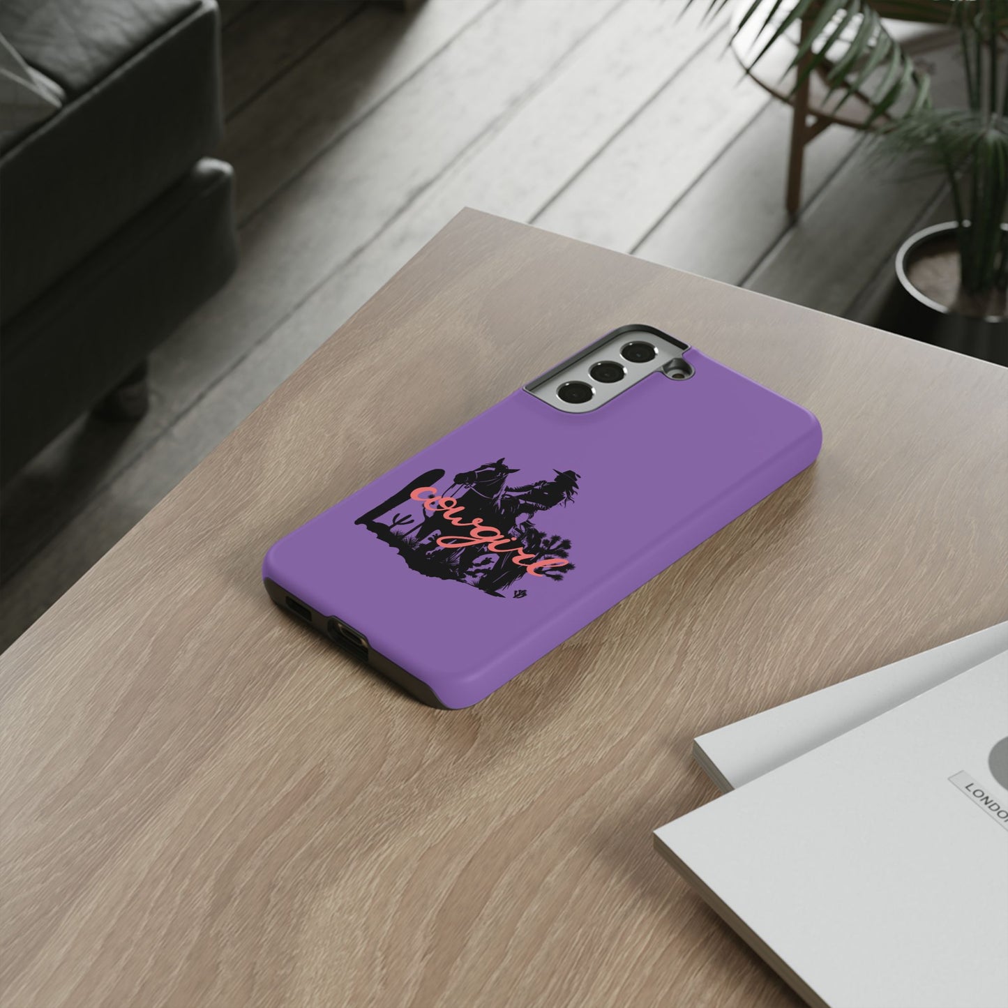 Cowgirl Phone Case — Purple Western Rider Protective Phone Cover