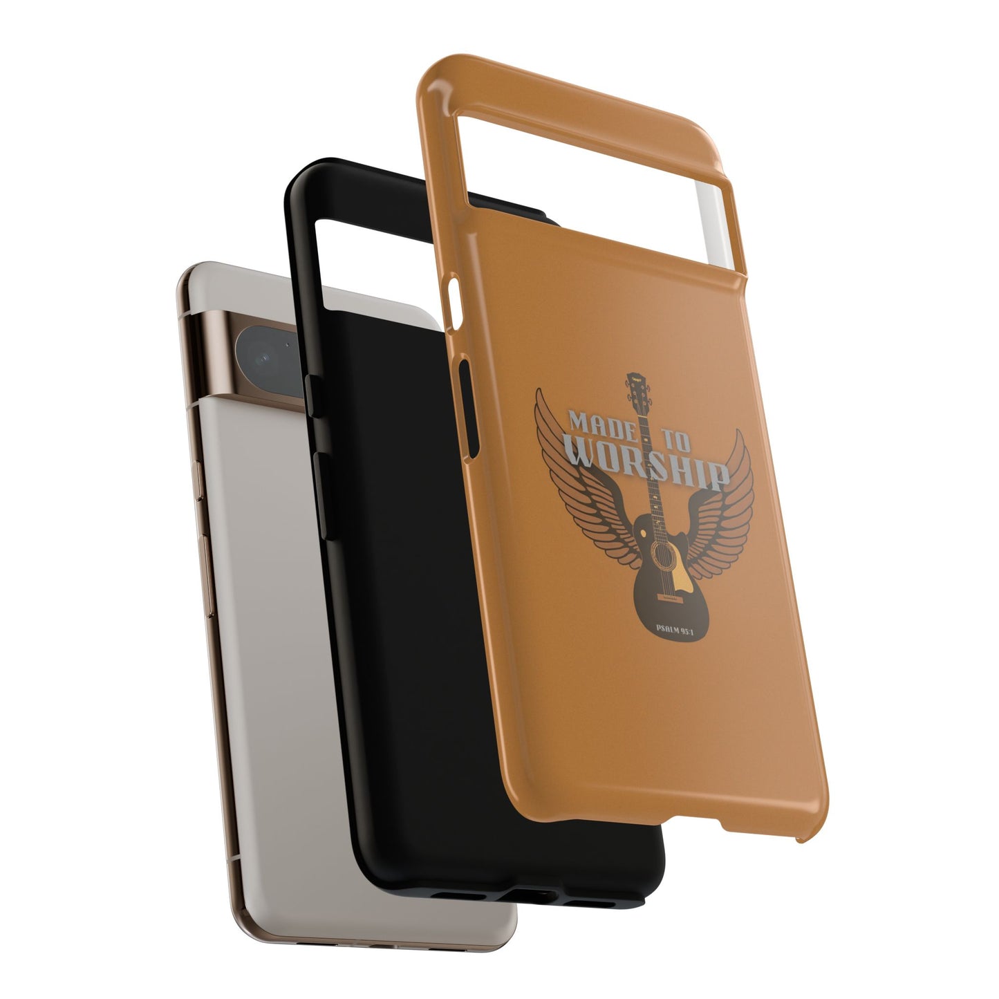 Tough Phone Case — "Made to Worship" Acoustic Guitar Wings Design