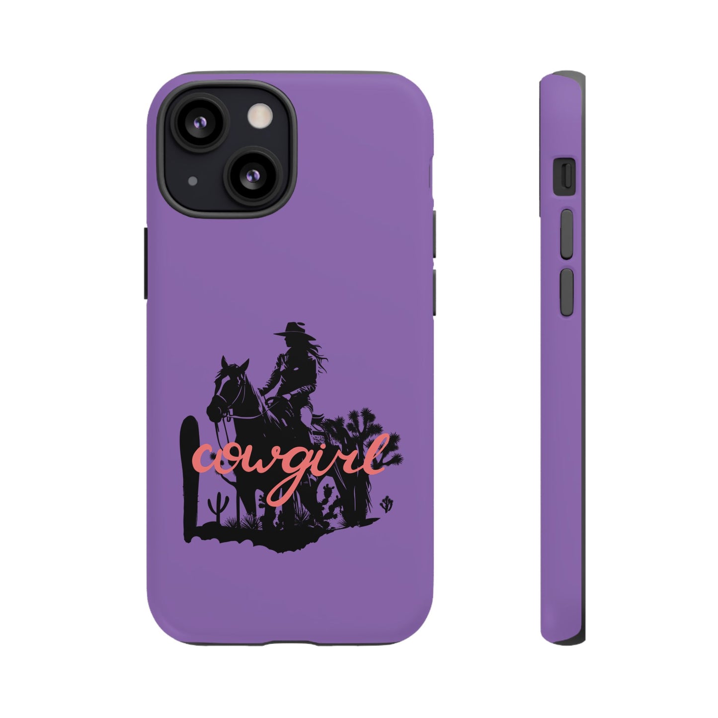 Cowgirl Phone Case — Purple Western Rider Protective Phone Cover