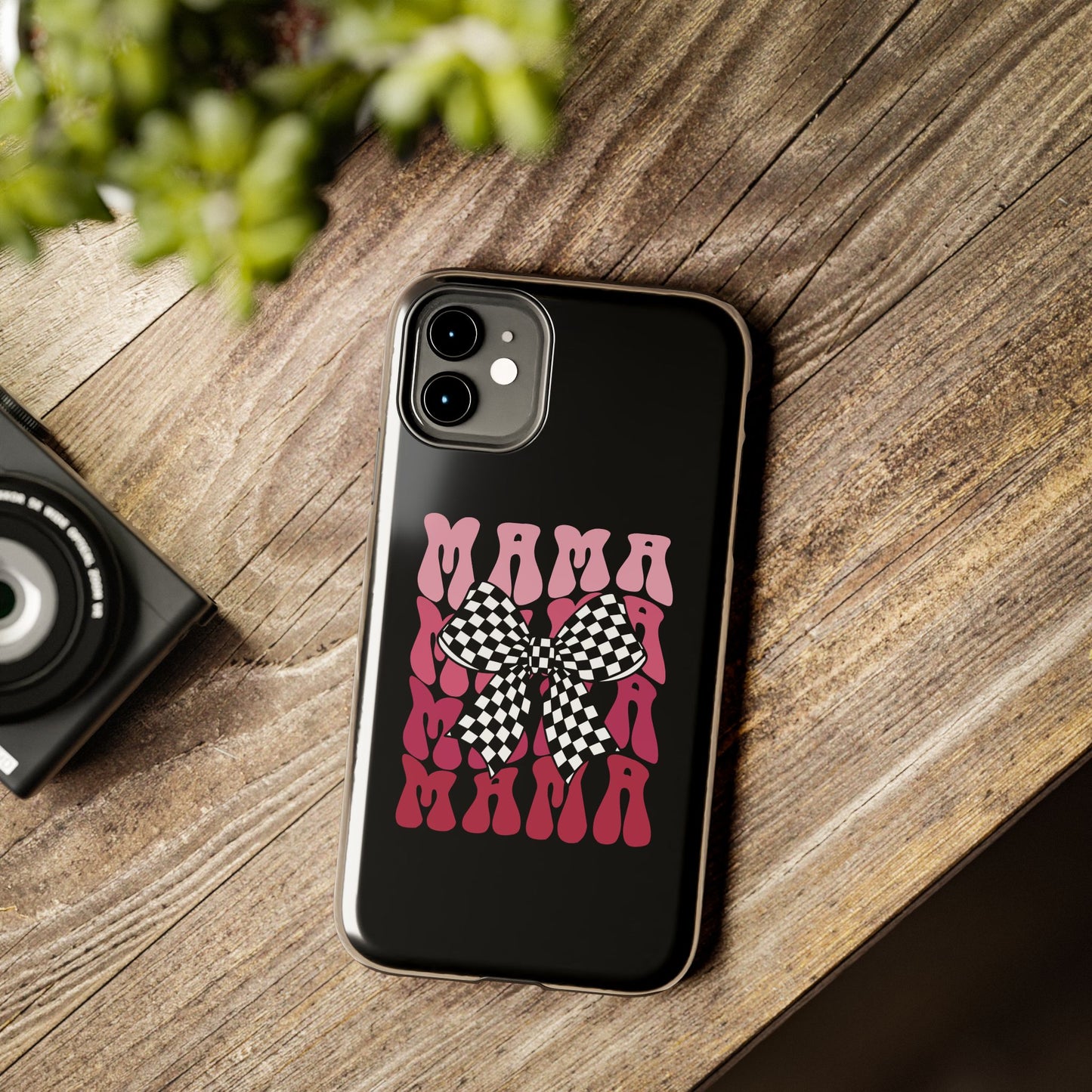 Chic Tough Phone Cases with Mama Bow Design, Stylish Phone Cover