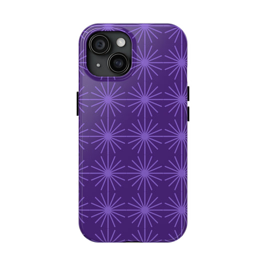 Phone Case - Purple Circular Star Design