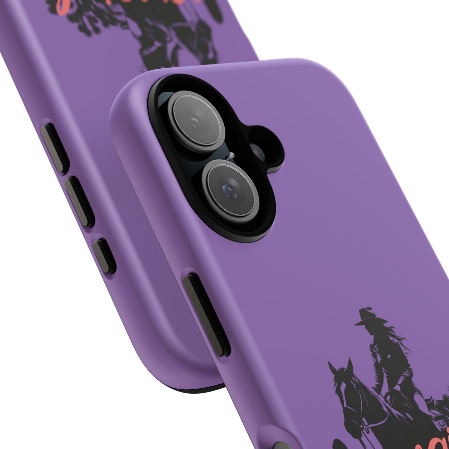 Cowgirl Phone Case — Purple Western Rider Protective Phone Cover