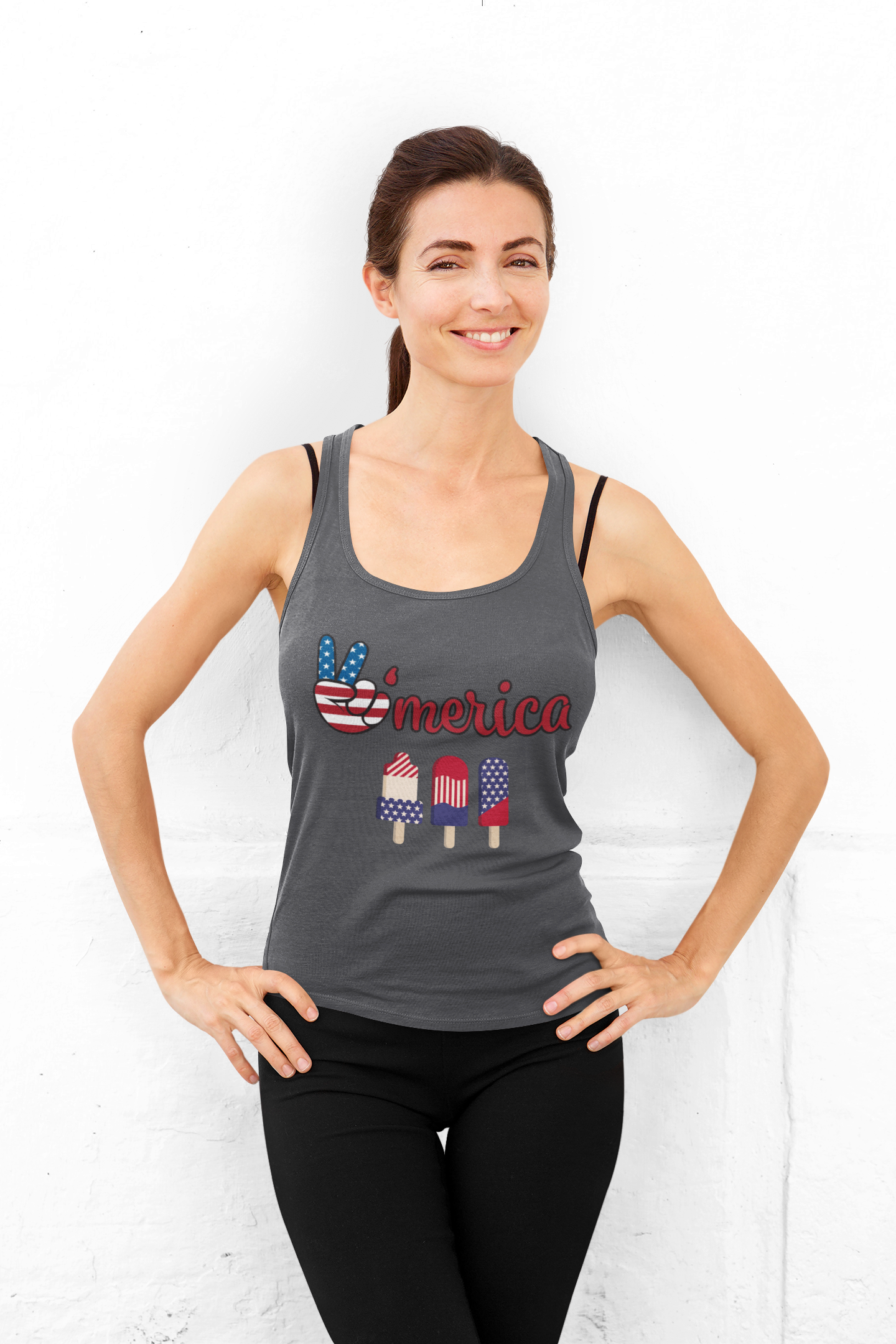 Patriotic Womens Racerback Tank  4th of July Top