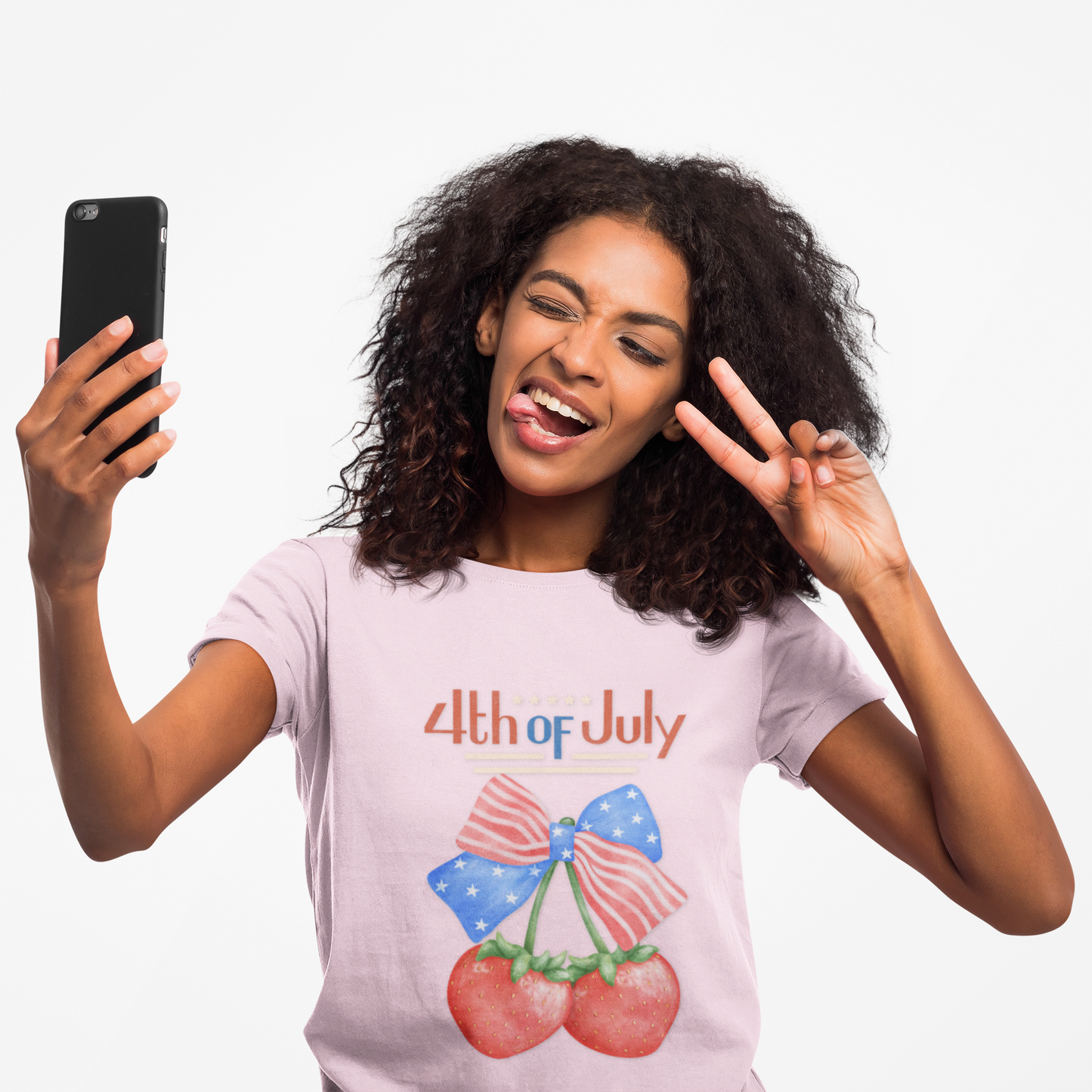 Patriotic Women's Tee for 4th of July, Cute Independence Day Shirt, Summer Celebration Top, Casual Cotton T-Shirt, Gift for Her