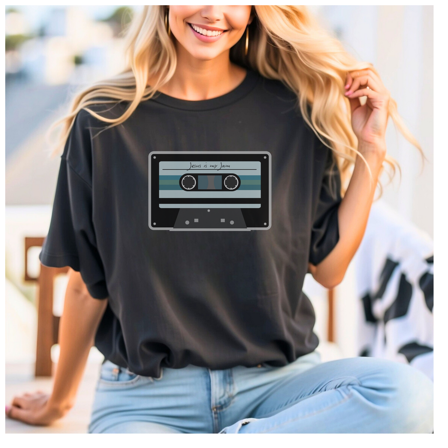 Jesus is my Jam Vintage Tape Design-Faith Based Unisex Tee