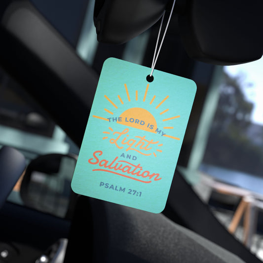 Car Air Freshener - The Lord is my Light and my Salvation