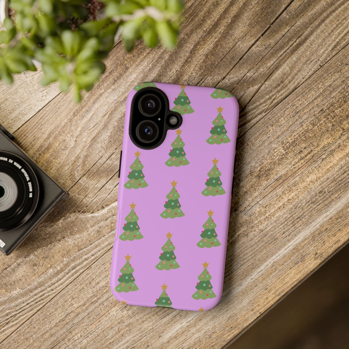 Christmas Tree Phone Case — Cute Purple Holiday iPhone Cover