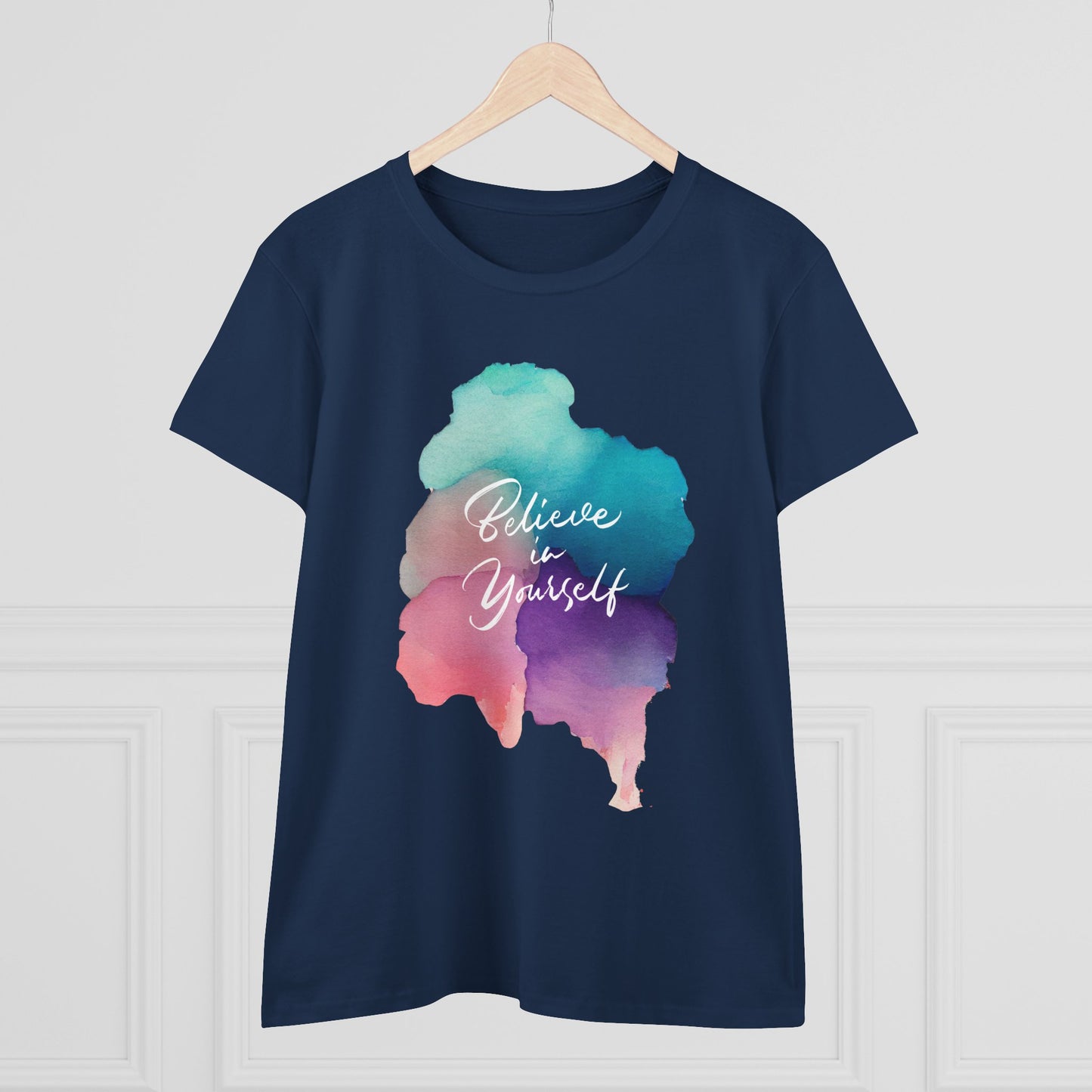 Motivational Women's Tee - 'Believe in Yourself' Casual Cotton Shirt, Gift for Her, Inspirational T-Shirt, Everyday Wear, [...]