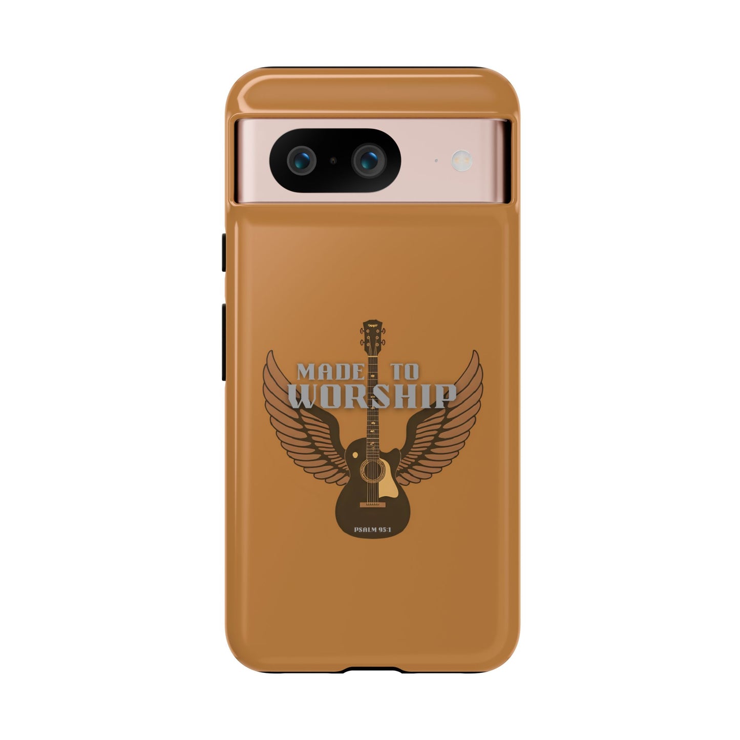 Tough Phone Case — "Made to Worship" Acoustic Guitar Wings Design