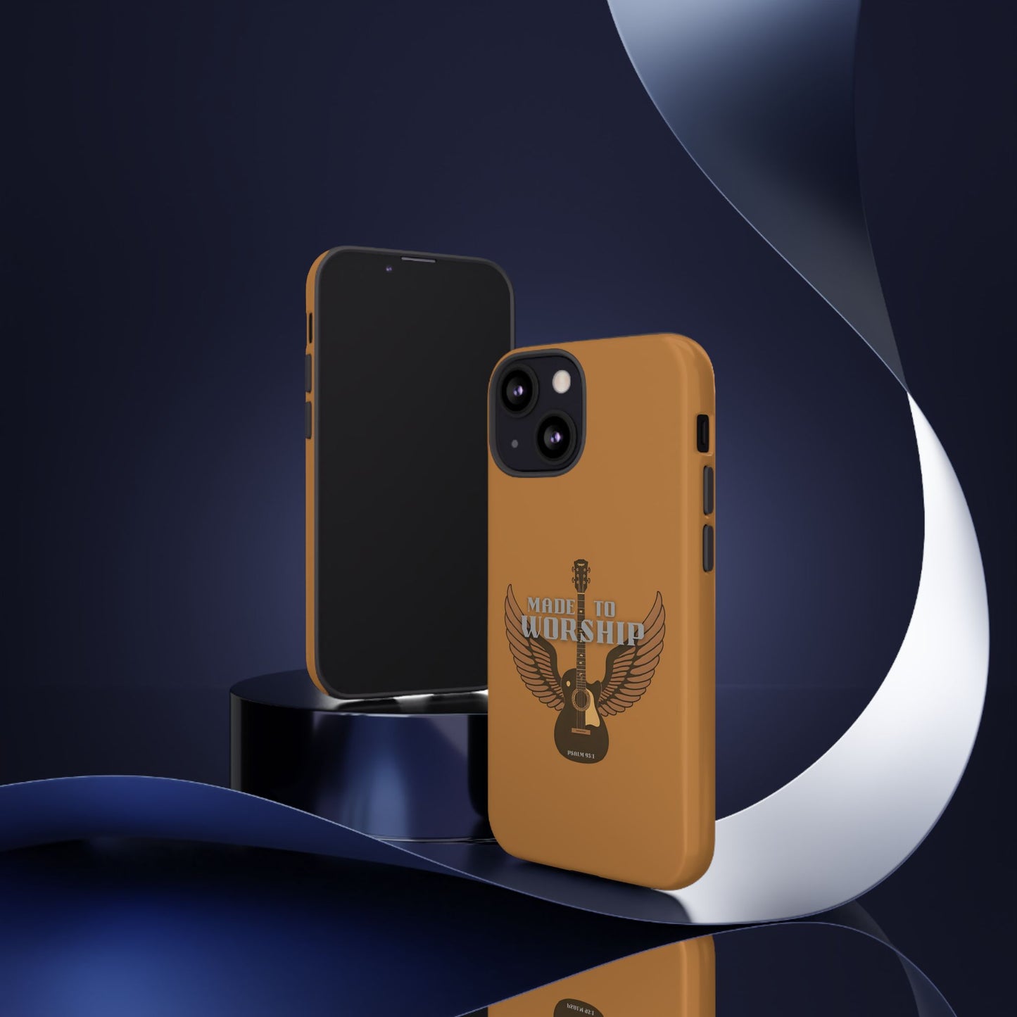 Tough Phone Case — "Made to Worship" Acoustic Guitar Wings Design