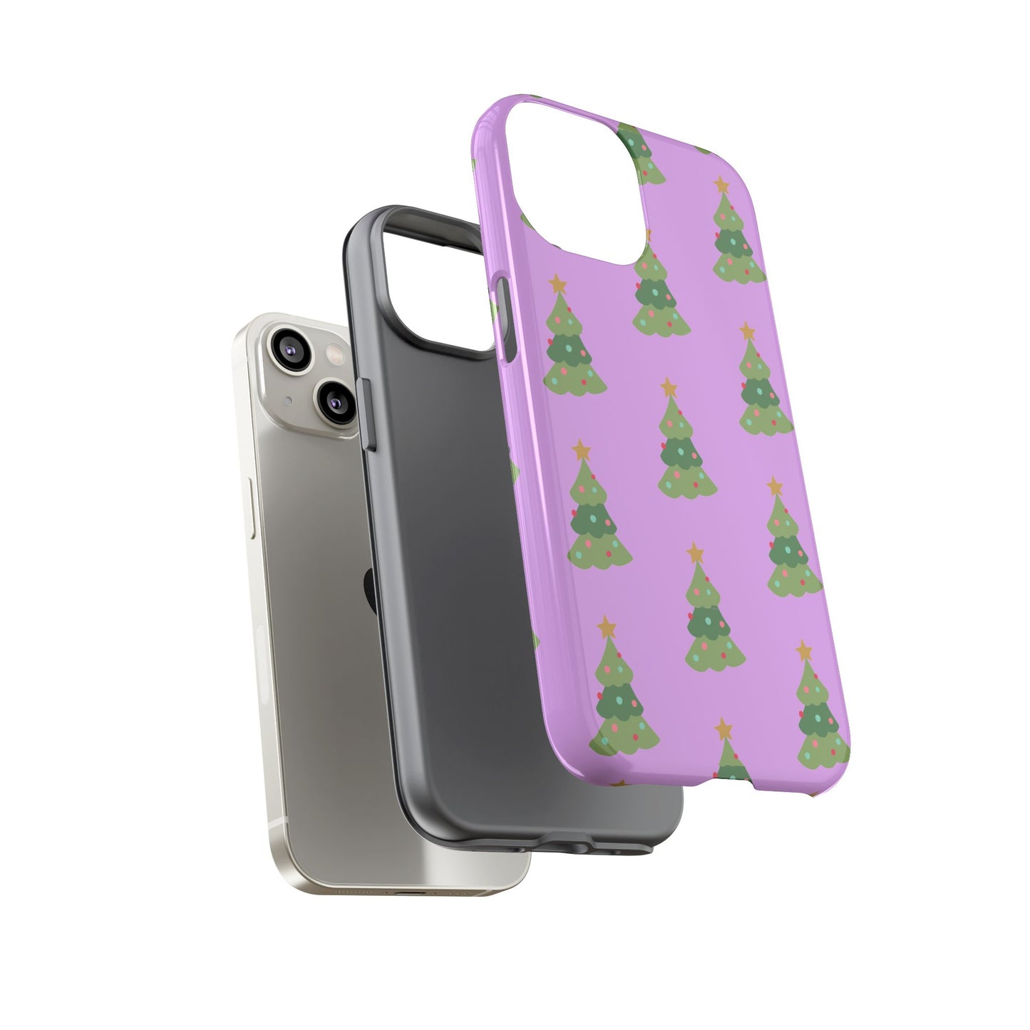 Christmas Tree Phone Case — Cute Purple Holiday iPhone Cover