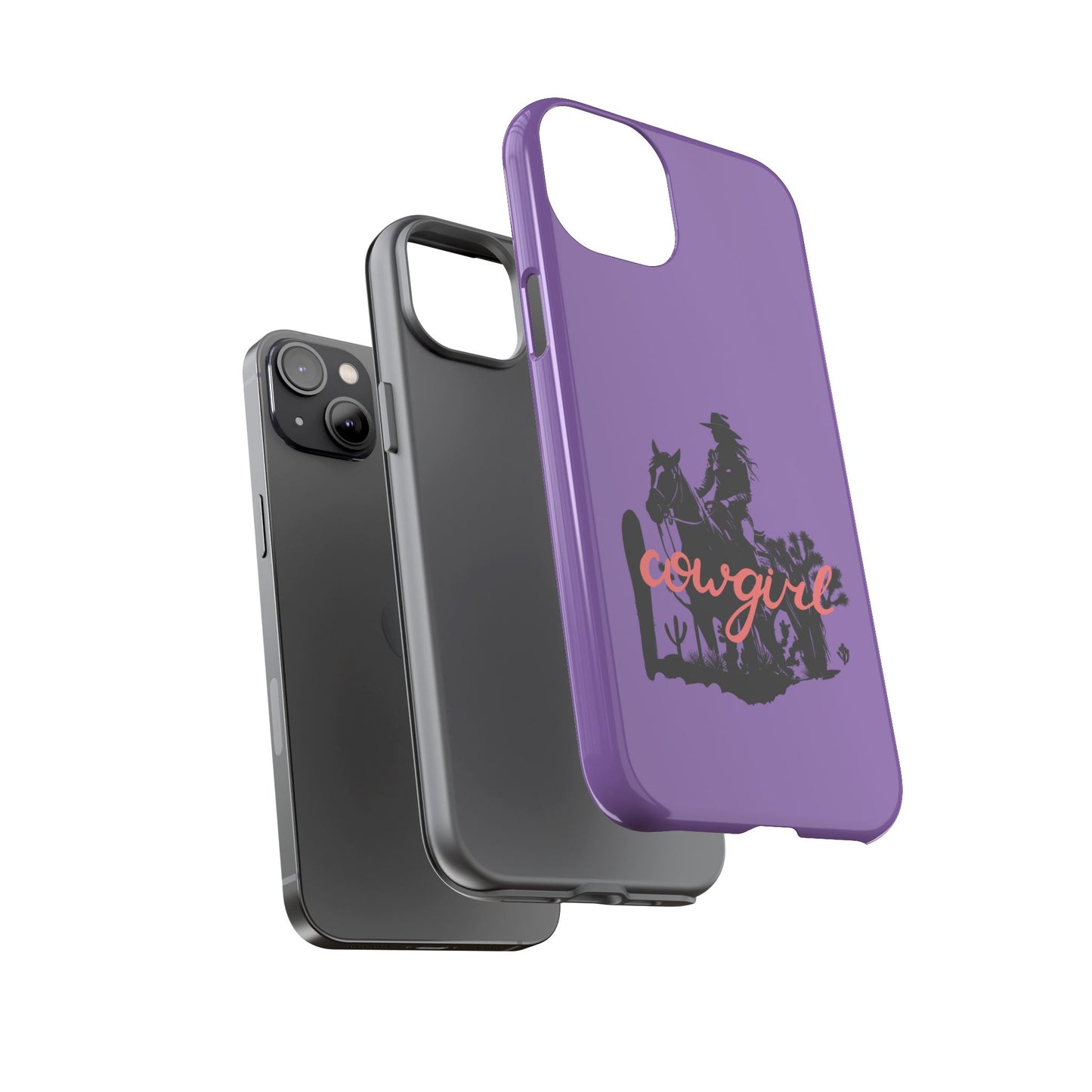 Cowgirl Phone Case — Purple Western Rider Protective Phone Cover