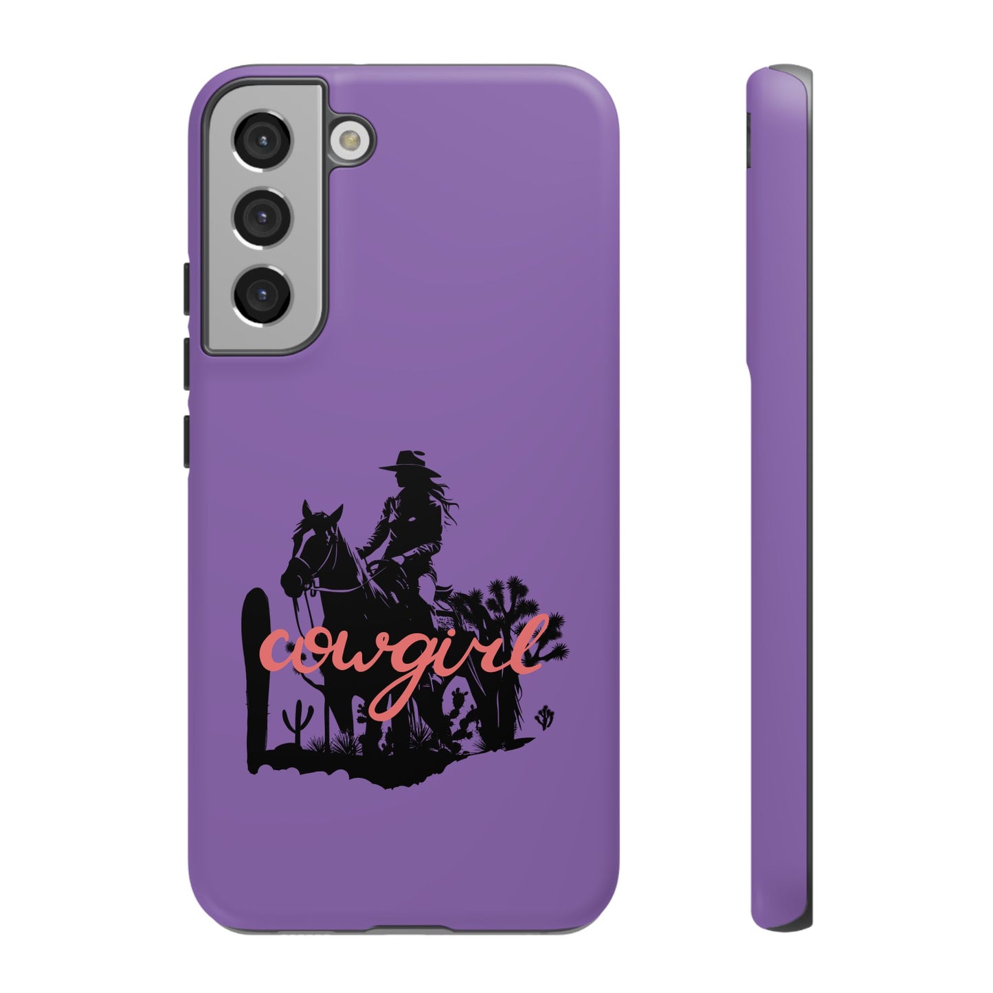 Cowgirl Phone Case — Purple Western Rider Protective Phone Cover