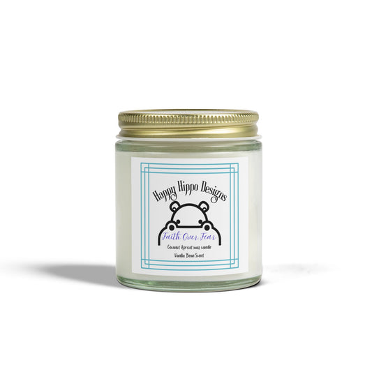 Scented Candle, Faith over Fear -Vanilla Bean