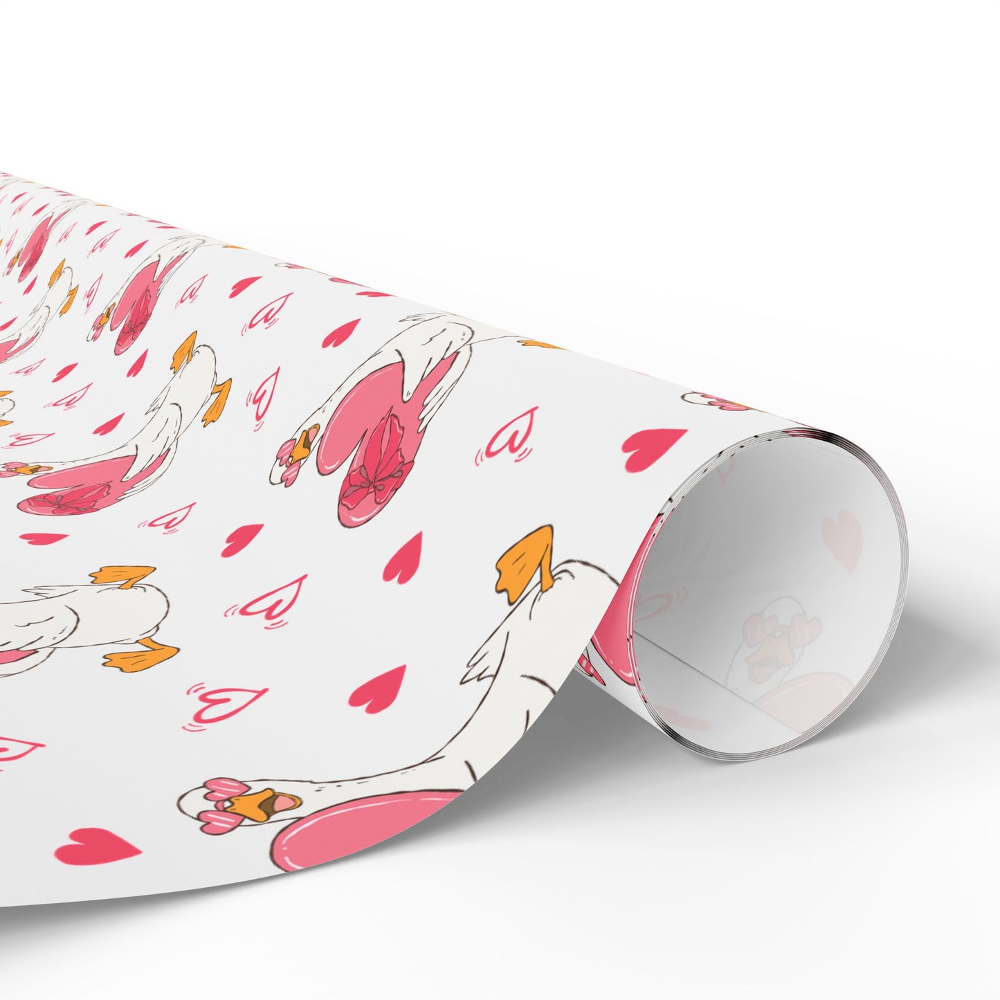 Romantic Love Goose Wrapping Paper Roll — Valentine's & Galentine's Gift Wrap