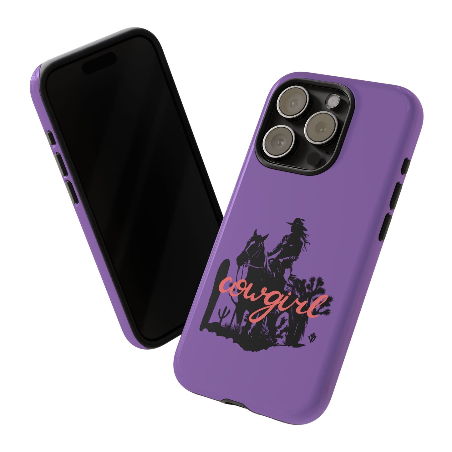 Cowgirl Phone Case — Purple Western Rider Protective Phone Cover