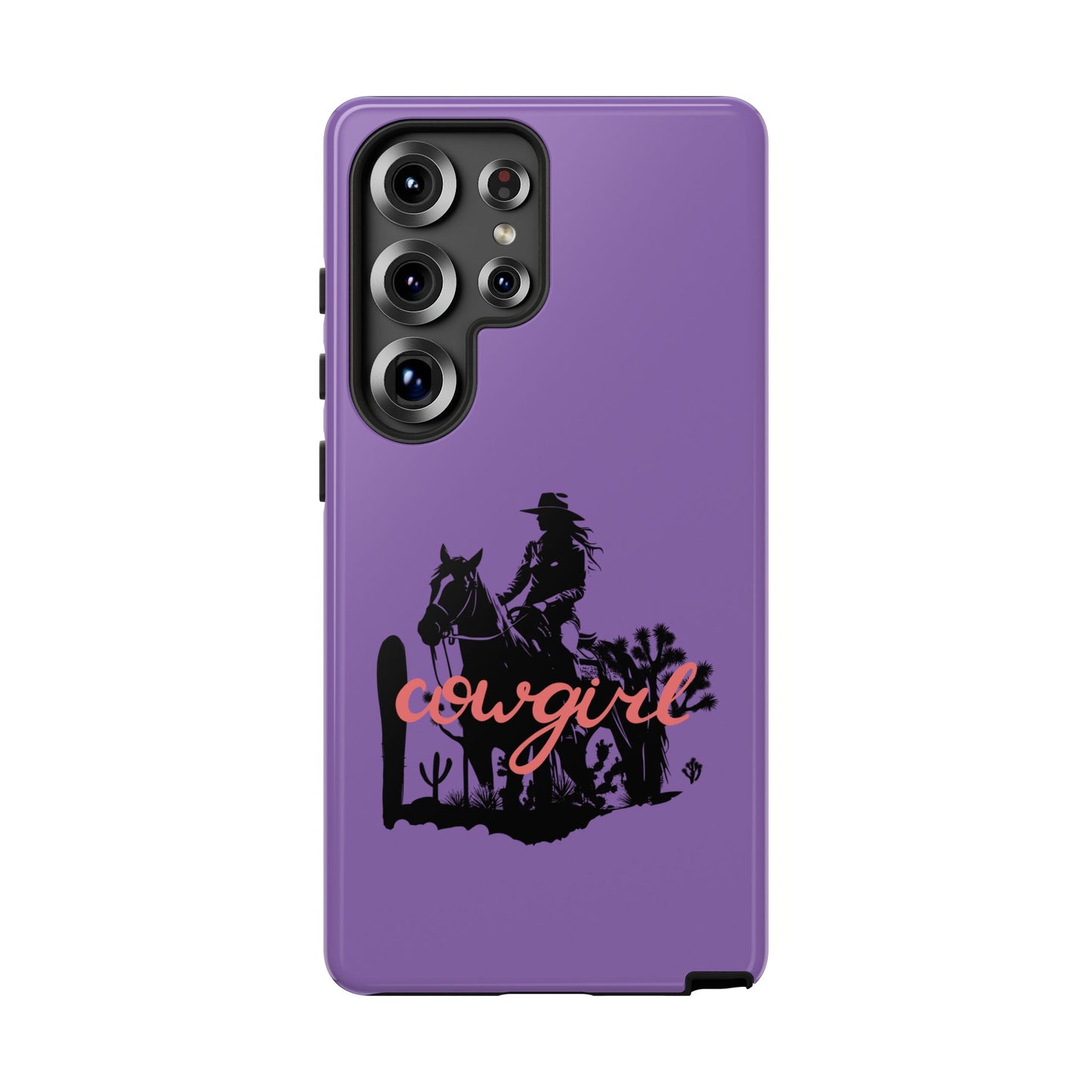 Cowgirl Phone Case — Purple Western Rider Protective Phone Cover