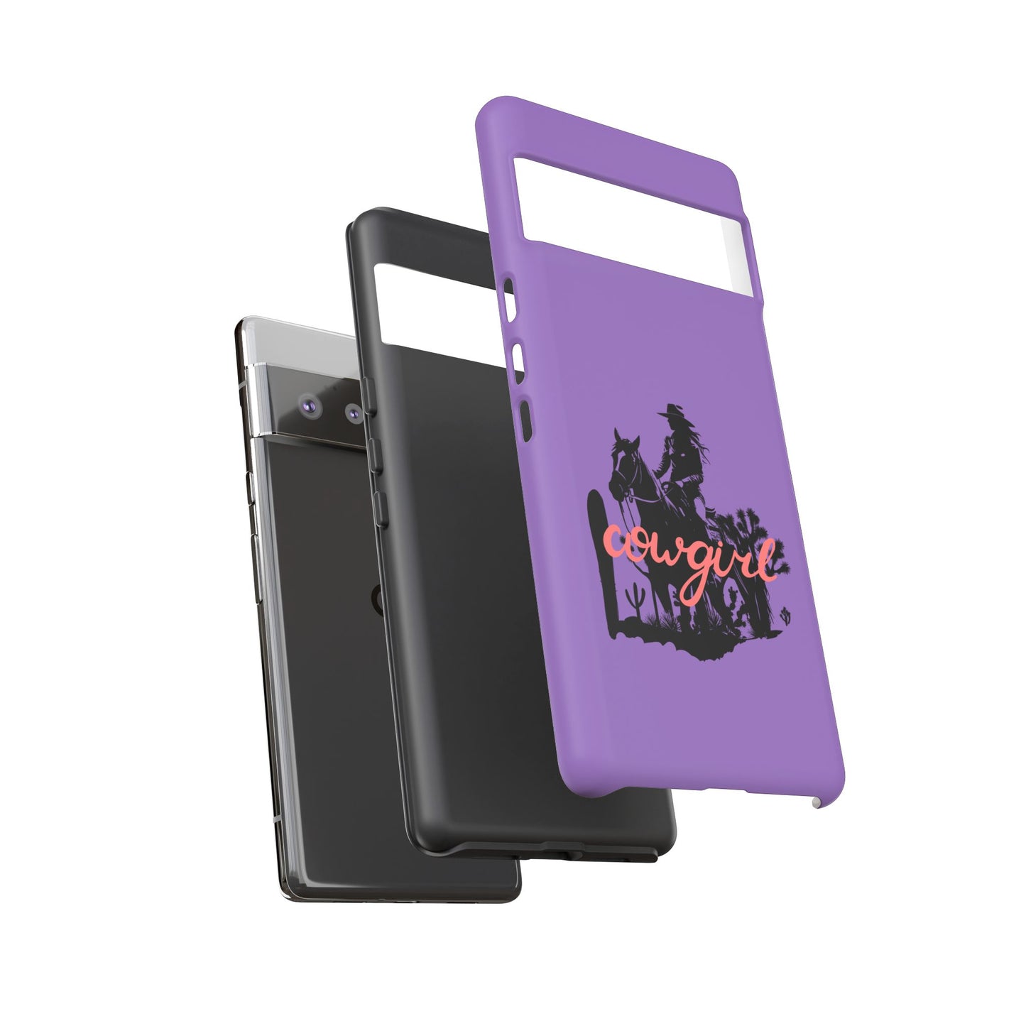 Cowgirl Phone Case — Purple Western Rider Protective Phone Cover