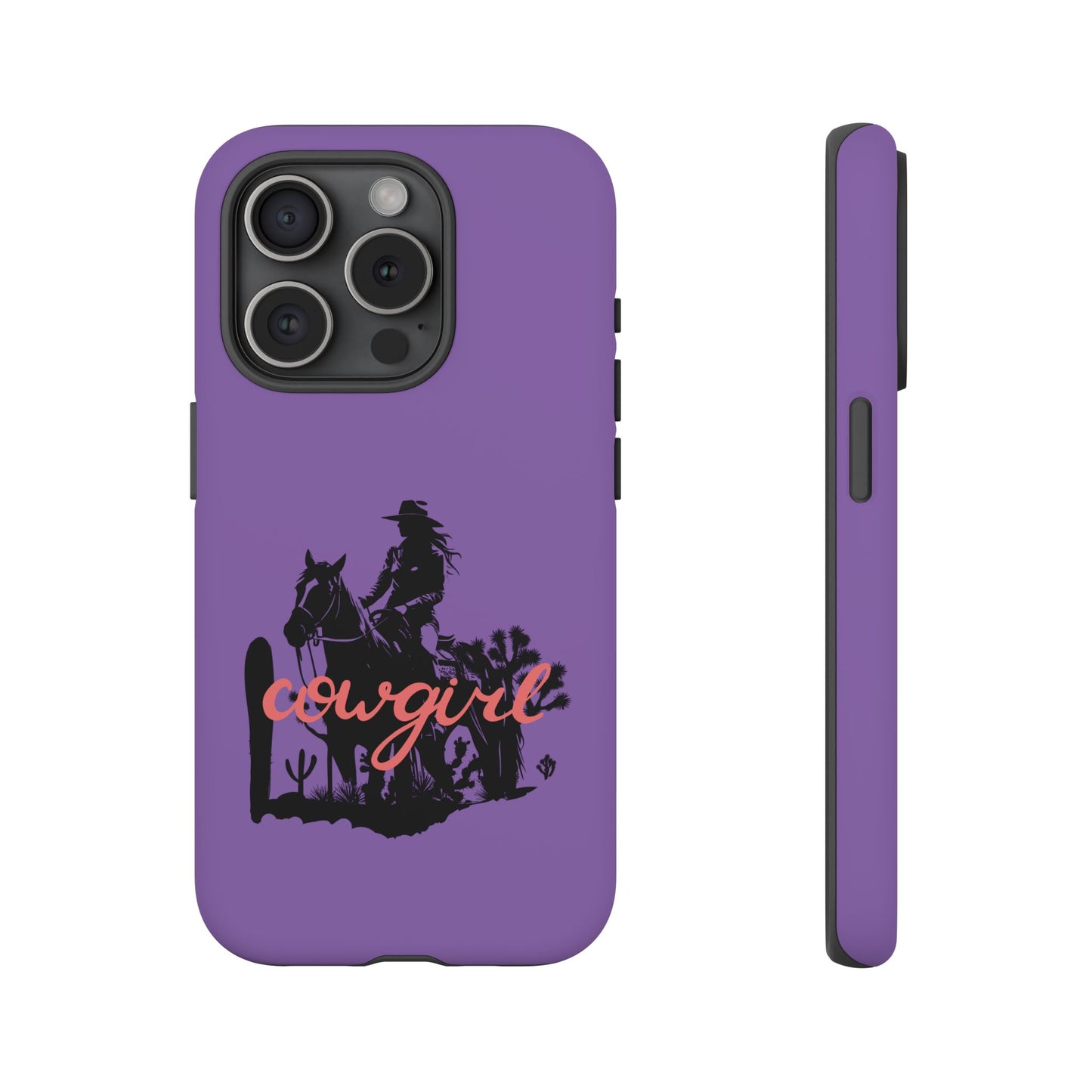 Cowgirl Phone Case — Purple Western Rider Protective Phone Cover