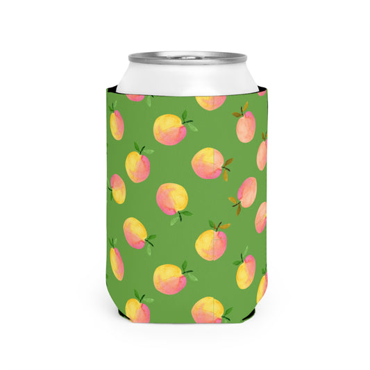 Peach Print Can Cooler Sleeve