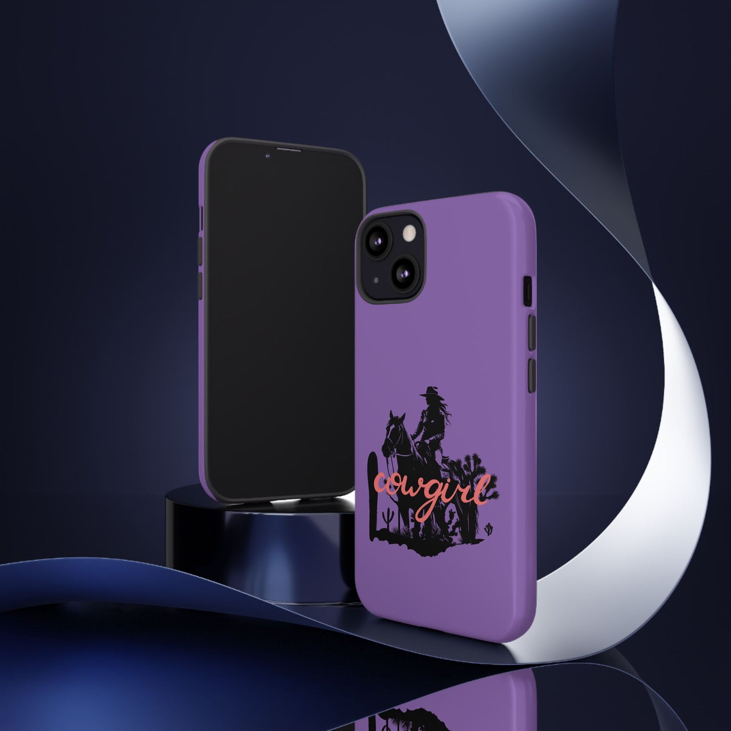 Cowgirl Phone Case — Purple Western Rider Protective Phone Cover