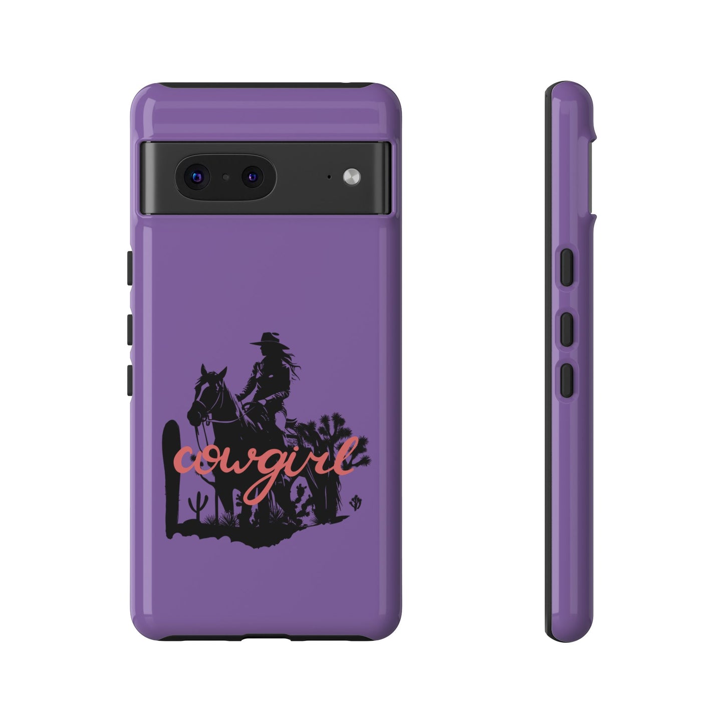 Cowgirl Phone Case — Purple Western Rider Protective Phone Cover