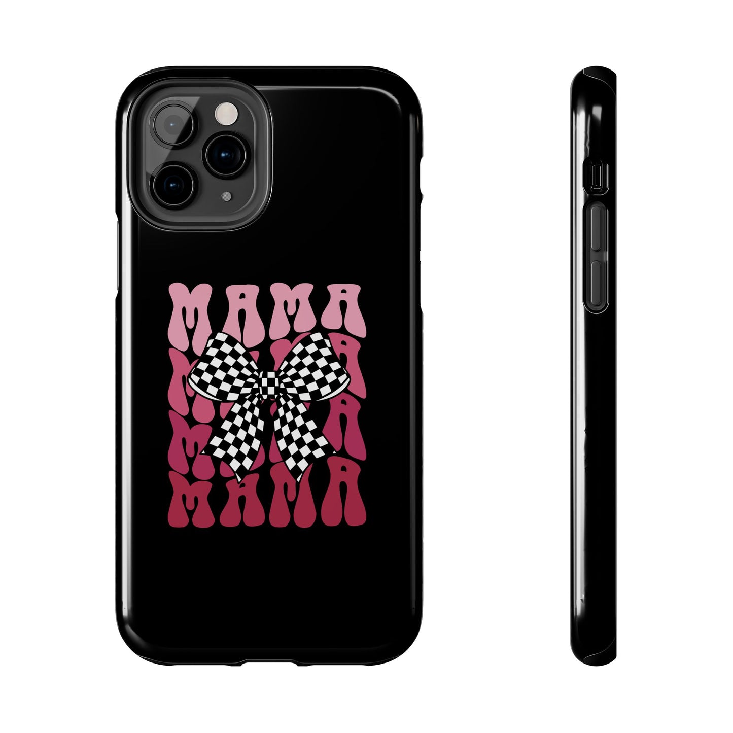 Chic Tough Phone Cases with Mama Bow Design, Stylish Phone Cover