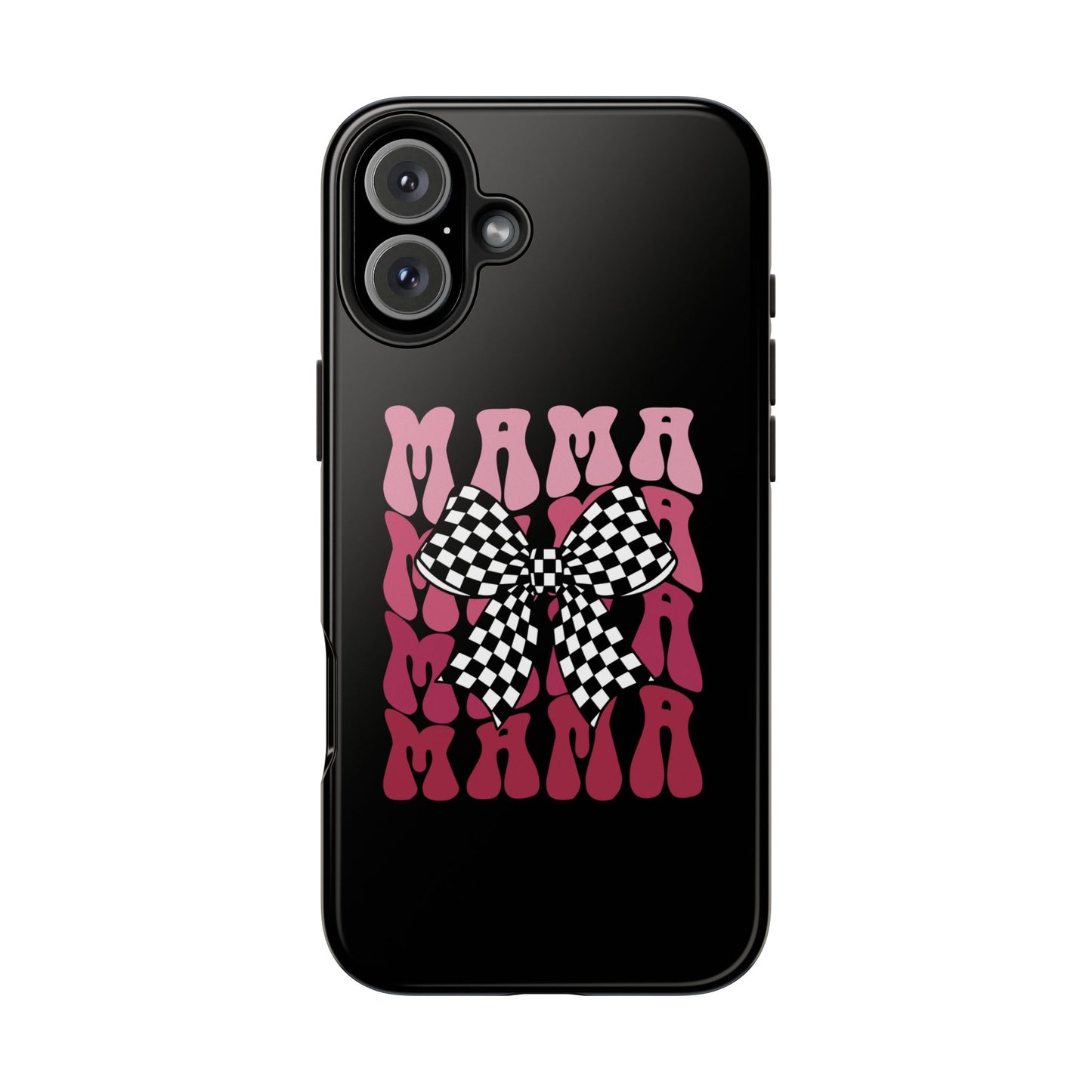 Chic Tough Phone Cases with Mama Bow Design, Stylish Phone Cover