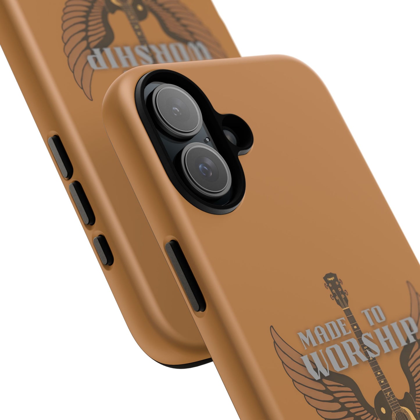Tough Phone Case — "Made to Worship" Acoustic Guitar Wings Design