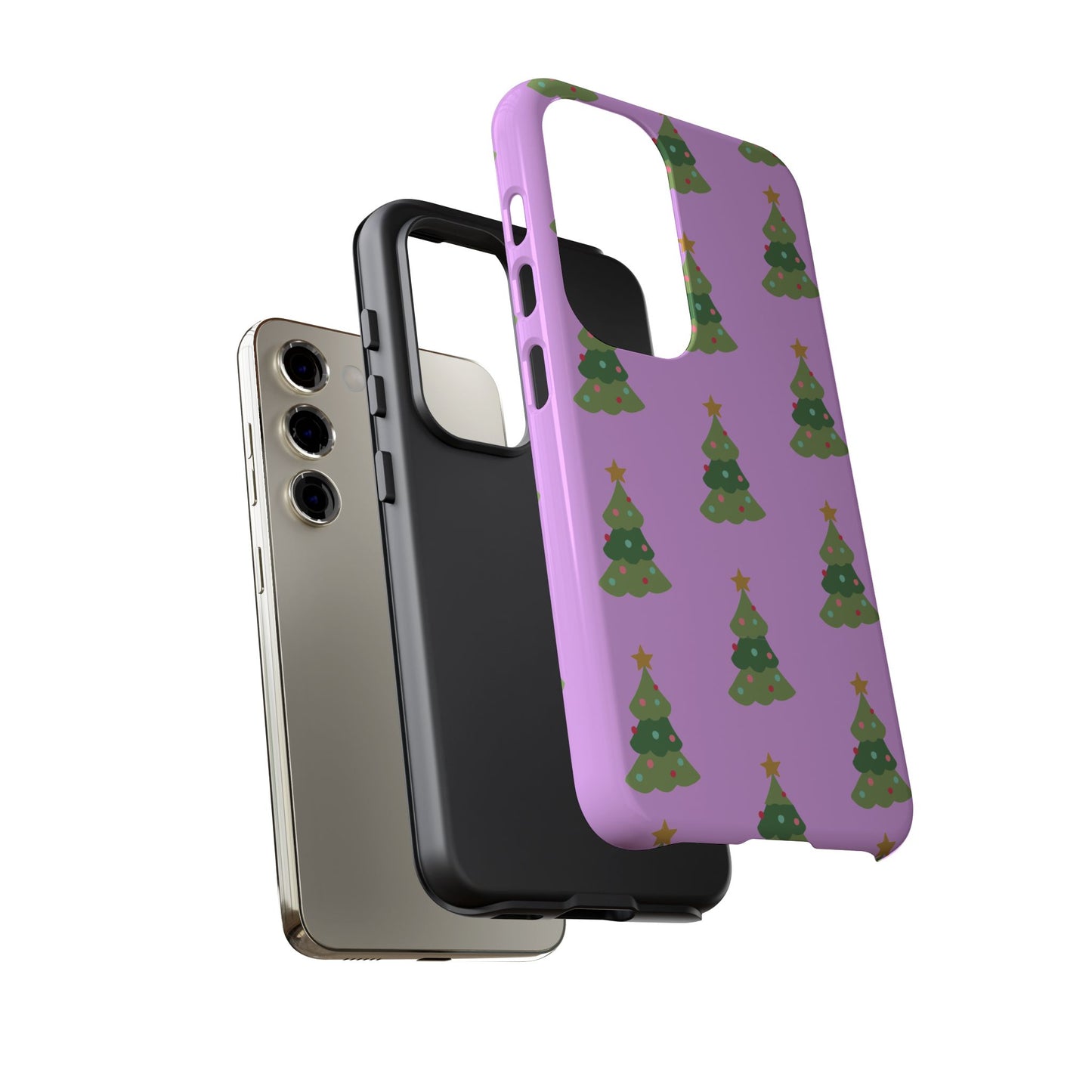 Christmas Tree Phone Case — Cute Purple Holiday iPhone Cover