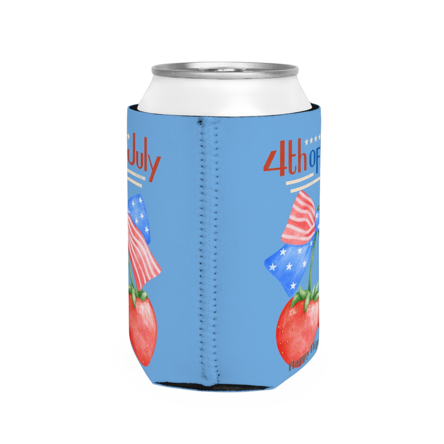 Patriotic Can Cooler Sleeve for 4th of July Celebrations