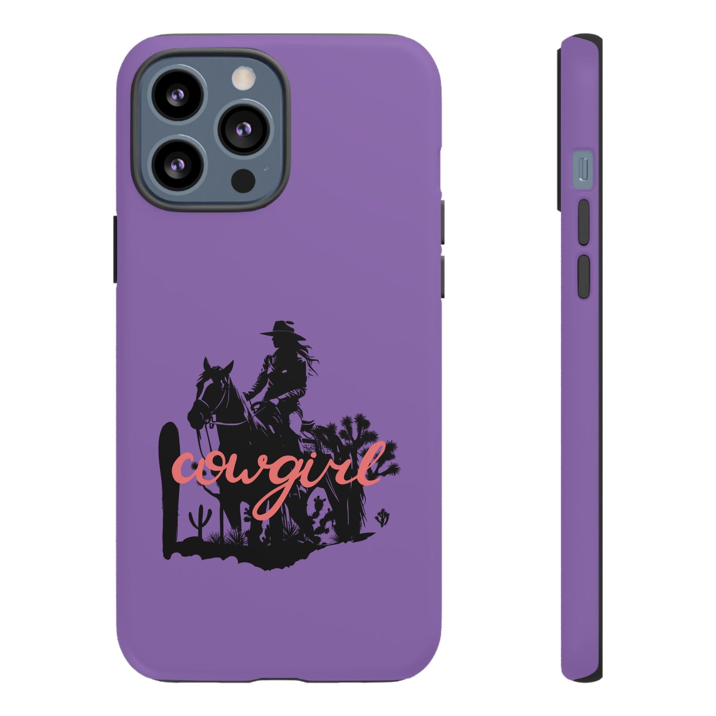 Cowgirl Phone Case — Purple Western Rider Protective Phone Cover