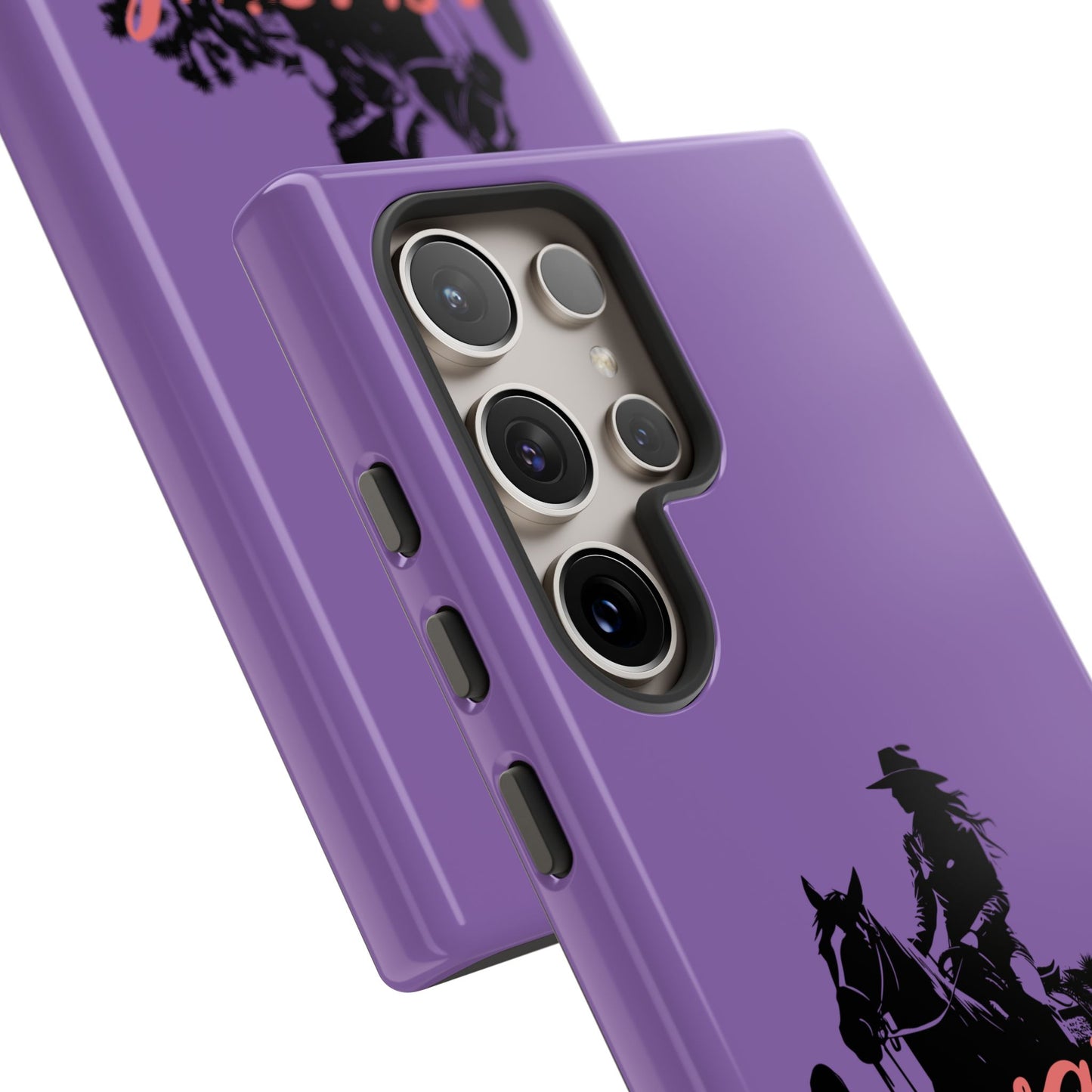 Cowgirl Phone Case — Purple Western Rider Protective Phone Cover