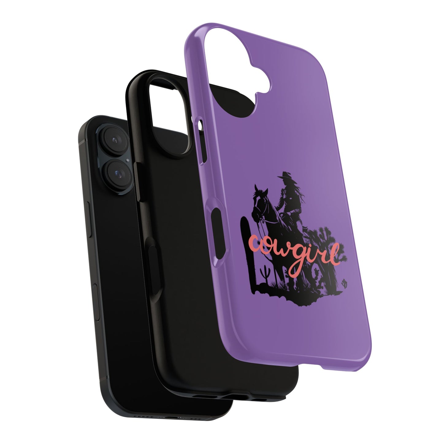 Cowgirl Phone Case — Purple Western Rider Protective Phone Cover