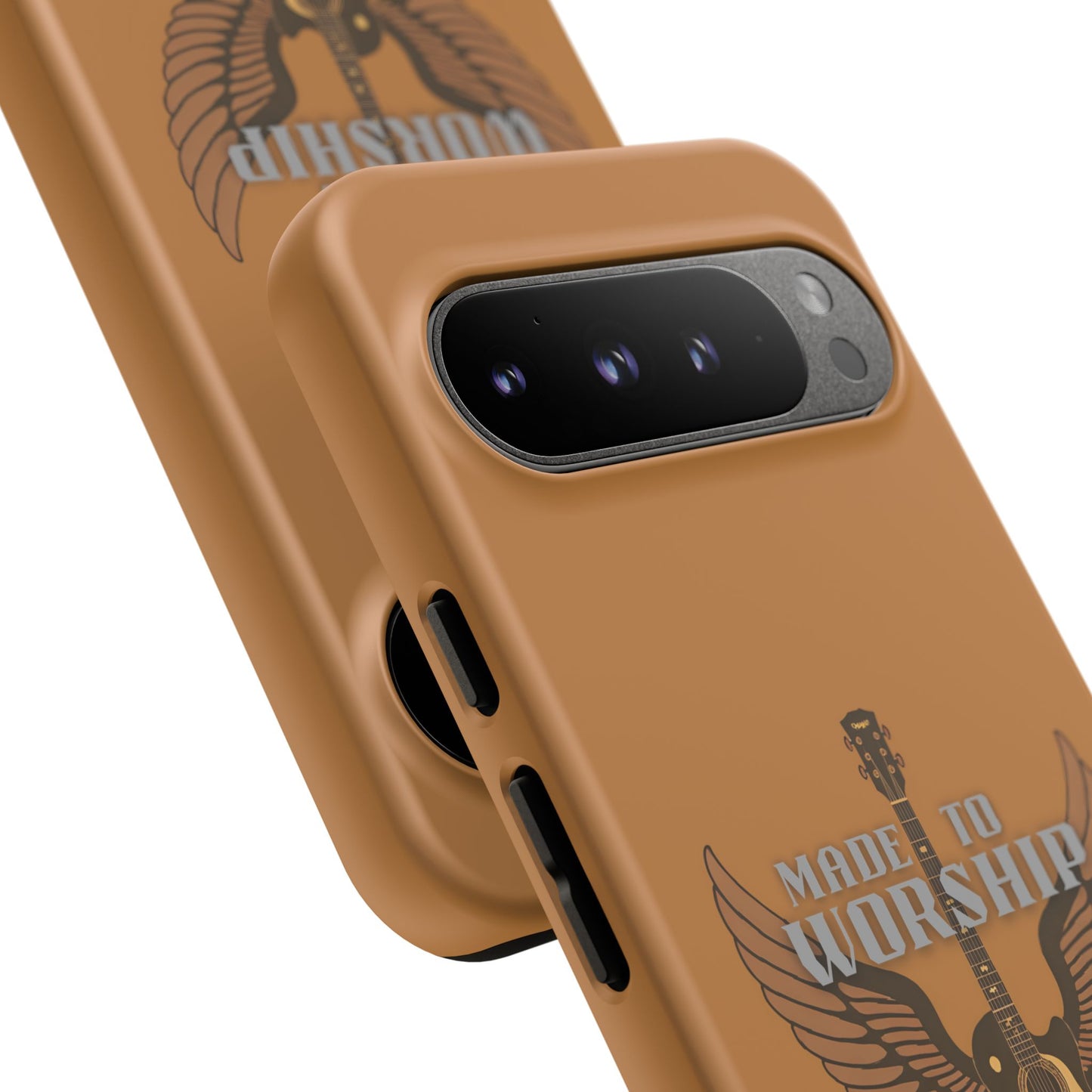 Tough Phone Case — "Made to Worship" Acoustic Guitar Wings Design