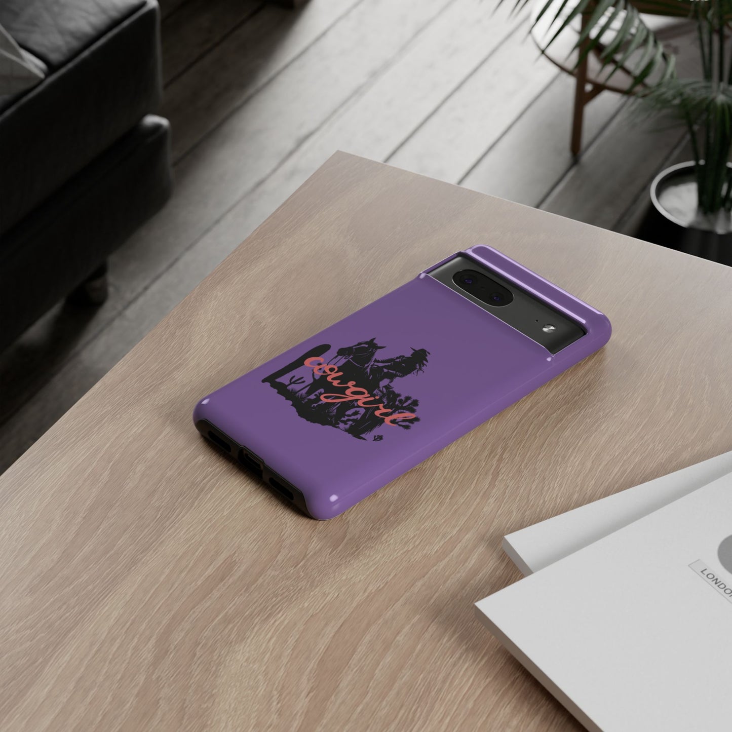 Cowgirl Phone Case — Purple Western Rider Protective Phone Cover