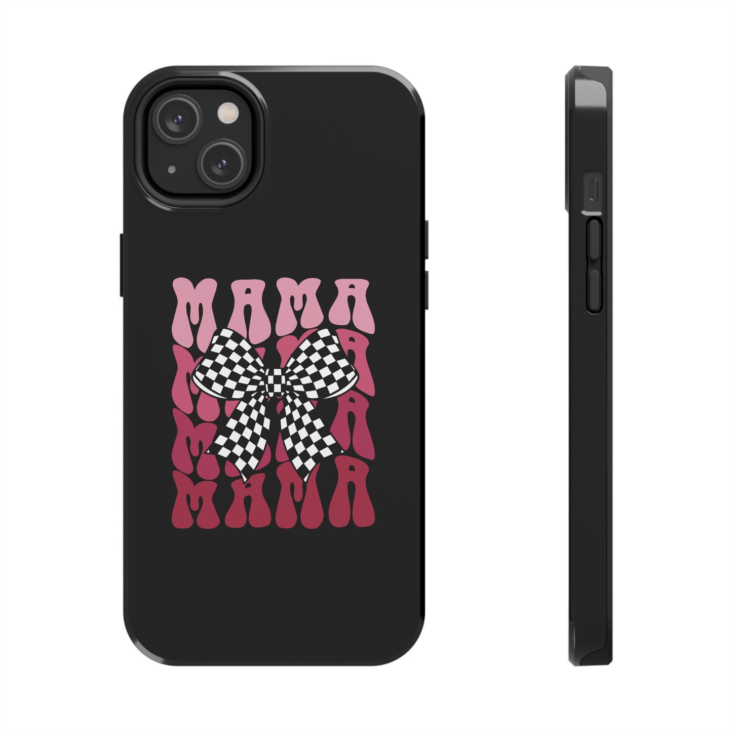 Chic Tough Phone Cases with Mama Bow Design, Stylish Phone Cover