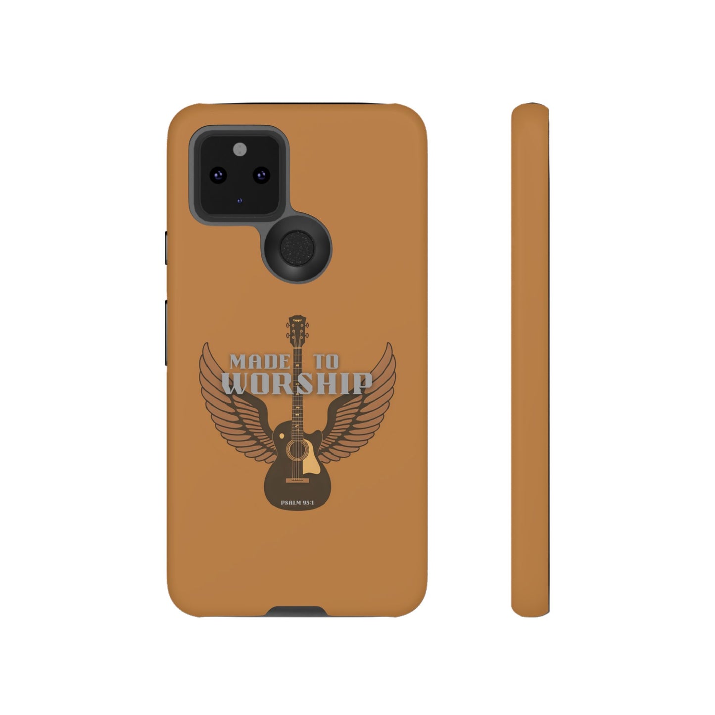 Tough Phone Case — "Made to Worship" Acoustic Guitar Wings Design