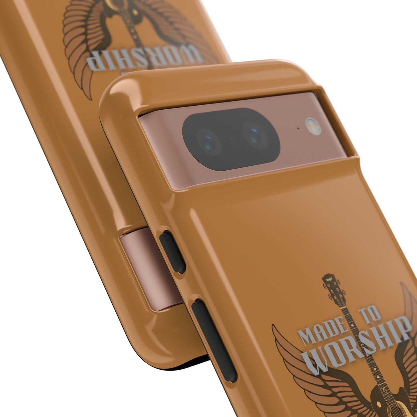 Tough Phone Case — "Made to Worship" Acoustic Guitar Wings Design