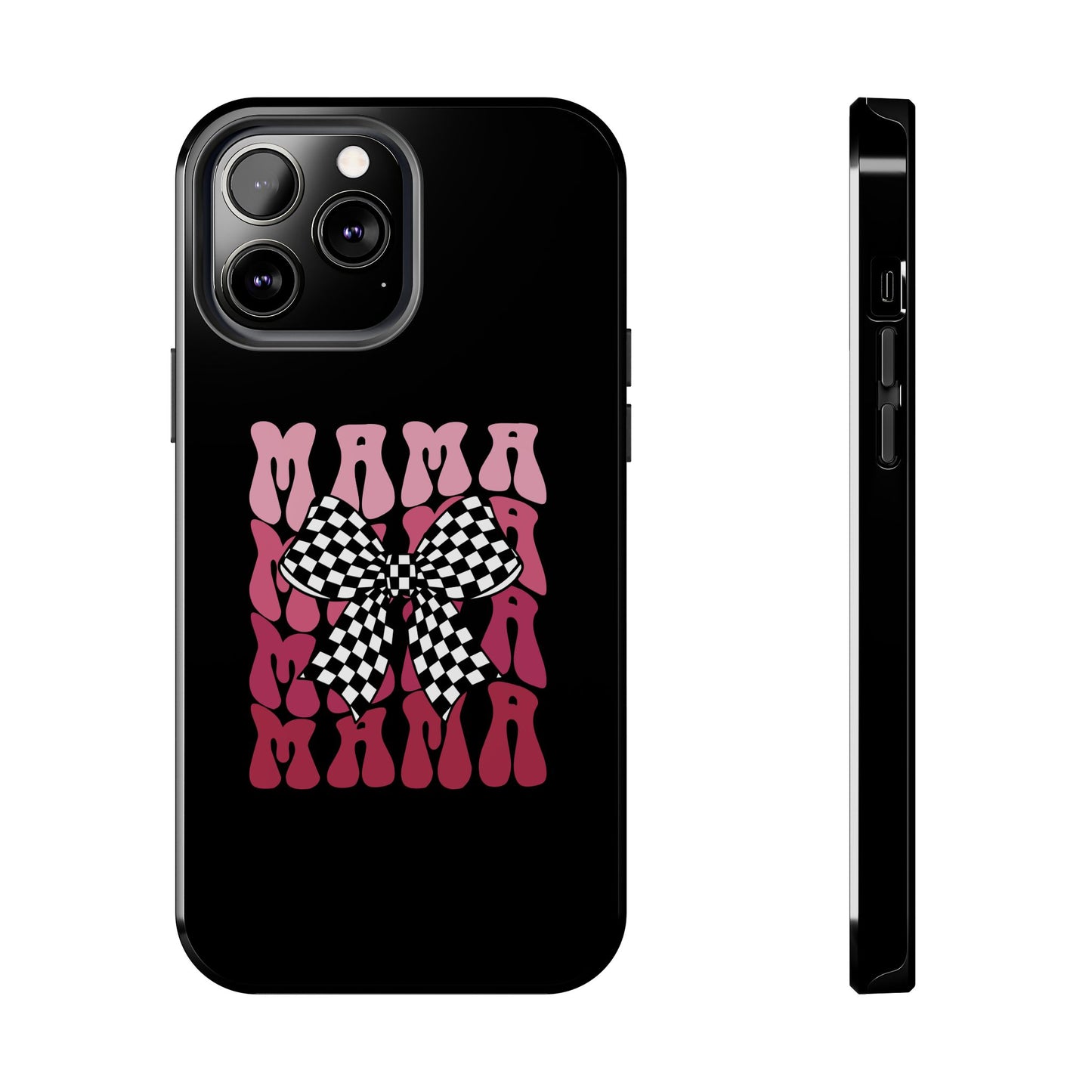 Chic Tough Phone Cases with Mama Bow Design, Stylish Phone Cover