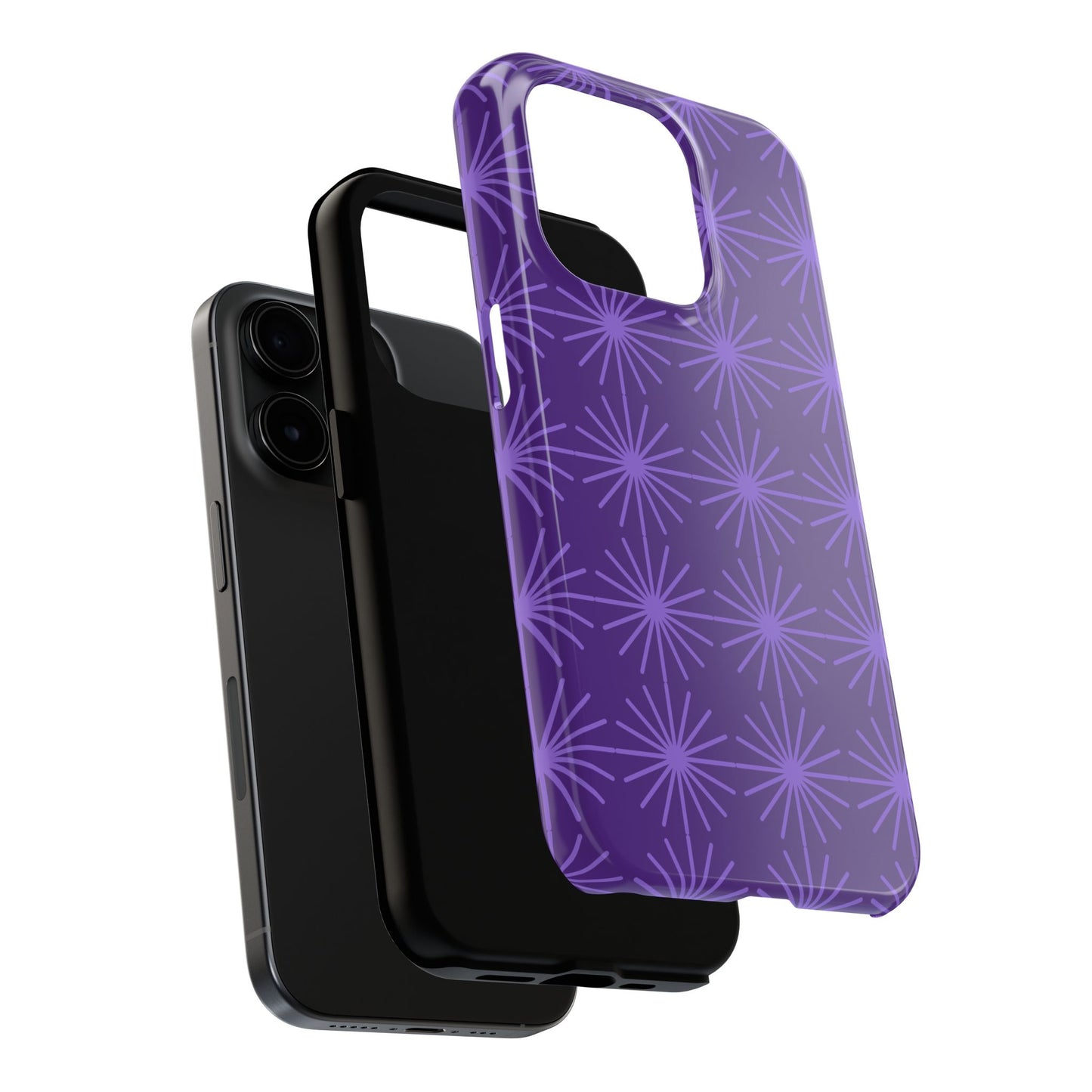 Phone Case - Purple Circular Star Design