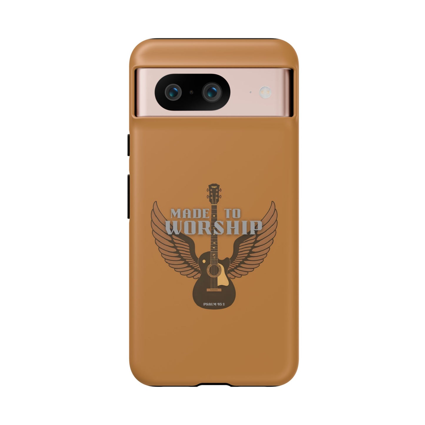 Tough Phone Case — "Made to Worship" Acoustic Guitar Wings Design