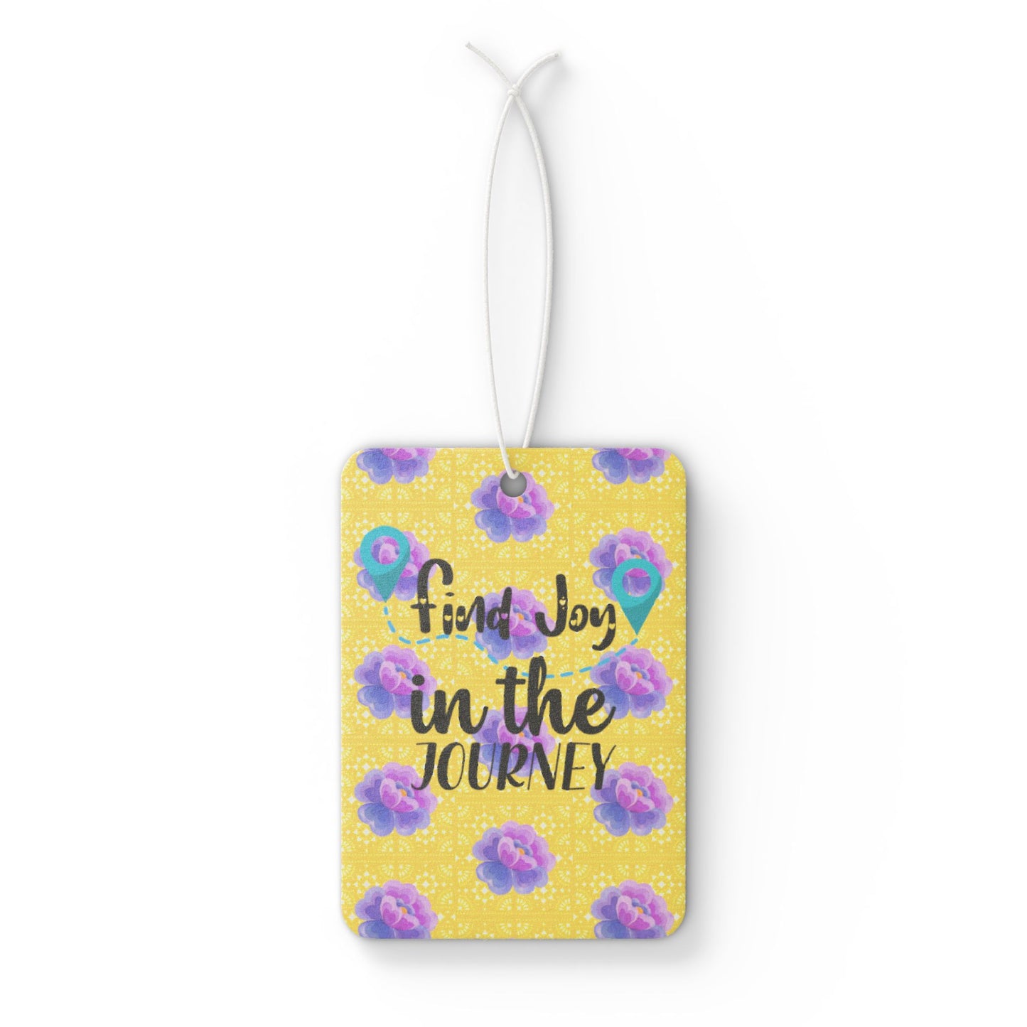 Car Air Freshener - Find Joy in the Journey Mexican Floral Design