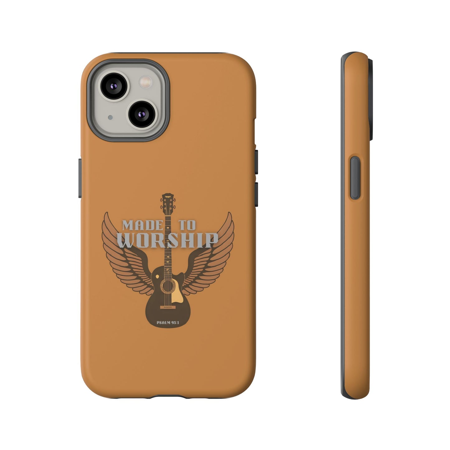 Tough Phone Case — "Made to Worship" Acoustic Guitar Wings Design